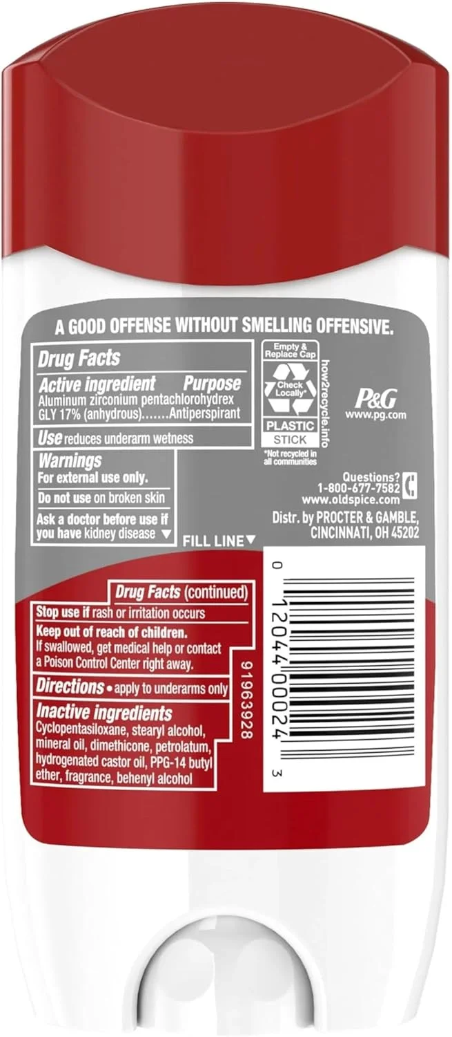 ضد تعریق و دئودورانت جامد نامرئی مردانه اولد اسپایس، رایحه فرش - 85 گرم (3 اونس) بسته 6 عددی (بسته بندی ممکن است متفاوت باشد) ضد تعریق و دئودورانت جامد نامرئی مردانه اولد اسپایس، رایحه فرش - 85 گرم (3 اونس) بسته 6 عددی (بسته بندی ممکن است متفاوت باشد)