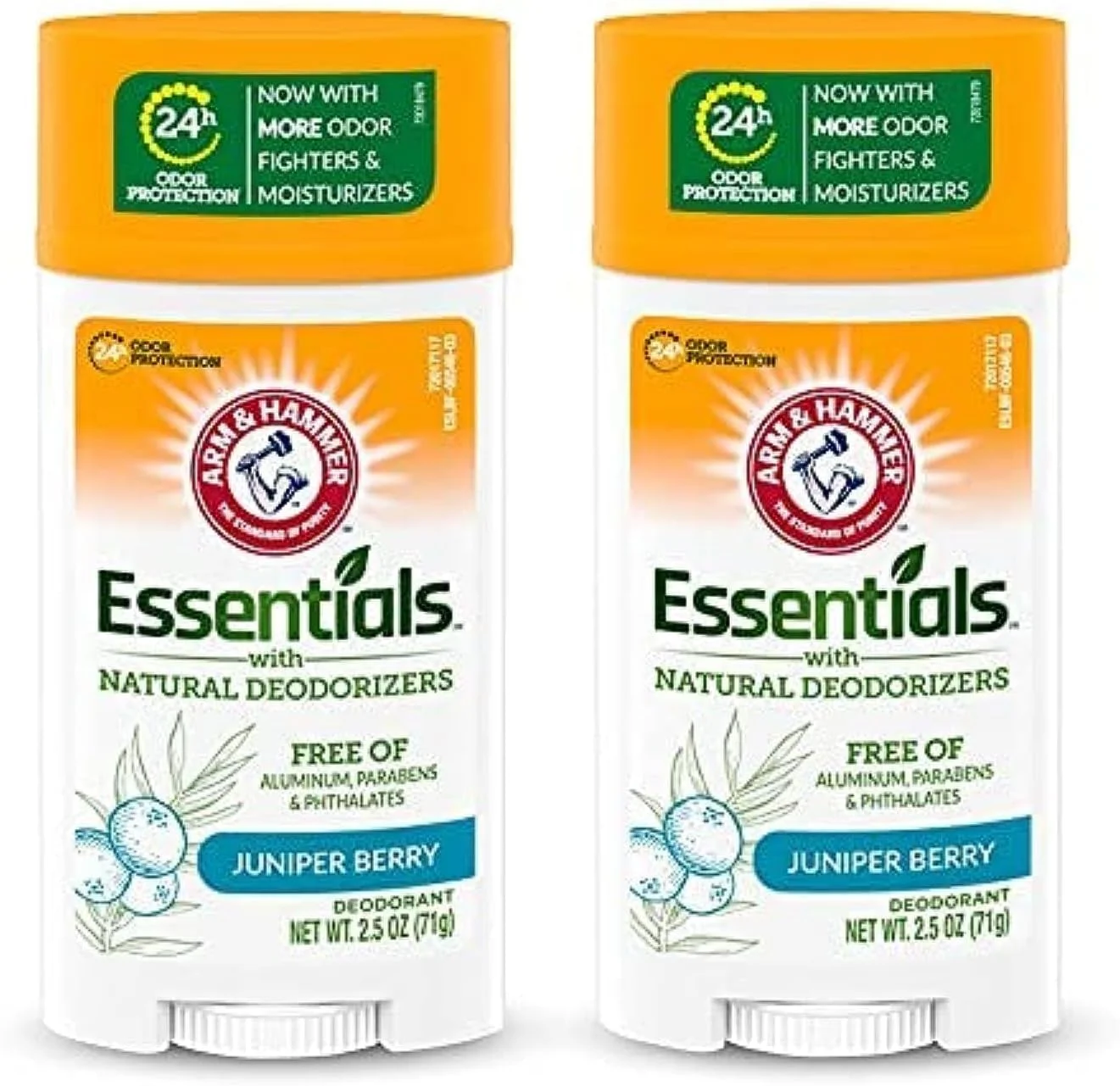 دئودورانت آرم اند همر Essentials - رایحه تمیز جونیپر بری - استیک پهن - ساخته شده با مواد خوشبو کننده طبیعی - فاقد آلومینیوم، پارابن و فتالات، 70 گرم (بسته 2 عددی) دئودورانت آرم اند همر Essentials - رایحه تمیز جونیپر بری - استیک پهن - ساخته شده با مواد خوشبو کننده طبیعی - فاقد آلومینیوم، پارابن و فتالات، 70 گرم (بسته 2 عددی)