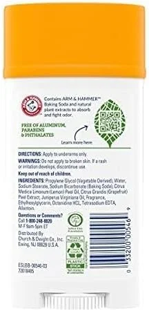 دئودورانت آرم اند همر Essentials - رایحه تمیز جونیپر بری - استیک پهن - ساخته شده با مواد خوشبو کننده طبیعی - فاقد آلومینیوم، پارابن و فتالات، 70 گرم (بسته 2 عددی) دئودورانت آرم اند همر Essentials - رایحه تمیز جونیپر بری - استیک پهن - ساخته شده با مواد خوشبو کننده طبیعی - فاقد آلومینیوم، پارابن و فتالات، 70 گرم (بسته 2 عددی)