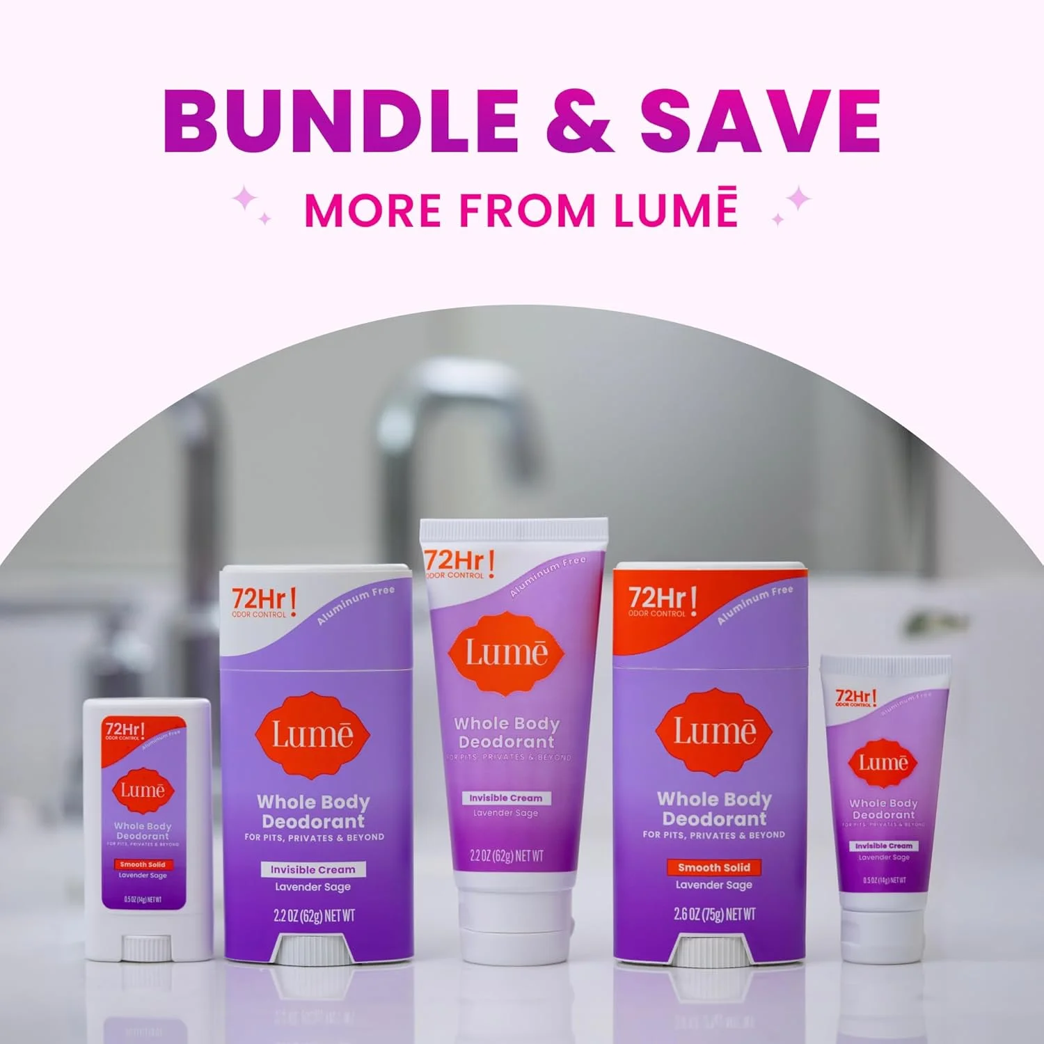 دئودورانت طبیعی لوم - زیر بغل و نواحی خصوصی - بدون آلومینیوم، بدون جوش شیرین، ضد حساسیت و ایمن برای پوست های حساس - استیک 62 گرمی (اسطوخودوس مریم گلی)