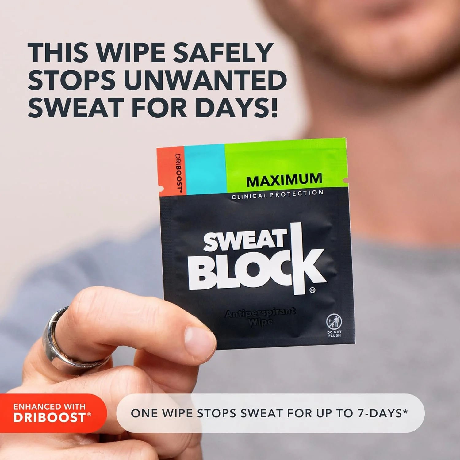 دستمال مرطوب ضد تعریق قوی SweatBlock با فناوری DRIBOOST - درمان هایپرهیدروزیس و تعریق بیش از حد برای مردان، زنان و نوجوانان - 7 روز محافظت در هر دستمال - تست شده توسط متخصص پوست، بدون عطر، 10 عدد دستمال مرطوب ضد تعریق قوی SweatBlock با فناوری DRIBOOST - درمان هایپرهیدروزیس و تعریق بیش از حد برای مردان، زنان و نوجوانان - 7 روز محافظت در هر دستمال - تست شده توسط متخصص پوست، بدون عطر، 10 عدد