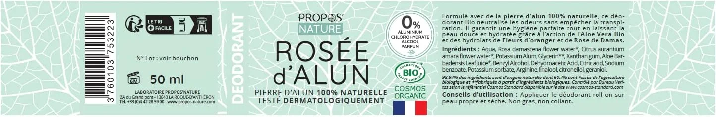 رول ضد تعریق آلوم گل رز ارگانیک پروپوز نیچر، 50 میلی لیتر رول ضد تعریق آلوم گل رز ارگانیک پروپوز نیچر، 50 میلی لیتر