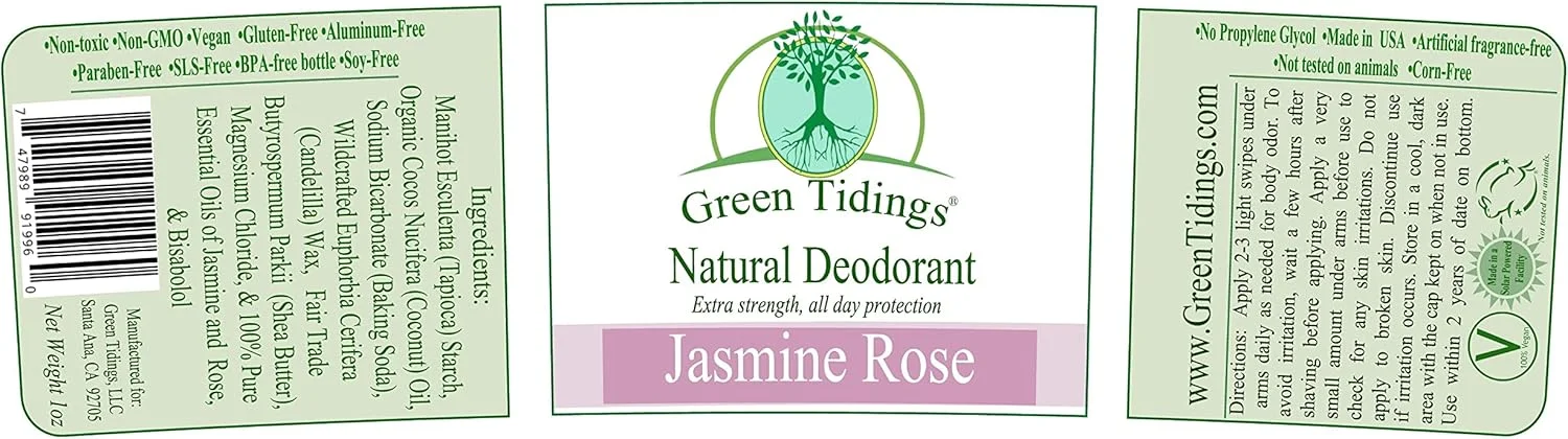 دئودورانت طبیعی گرین تایدینگز - یاس رز 30 گرم - قدرت فوق العاده، محافظت در تمام طول روز - وگان - بدون تست حیوانی - بدون آلومینیوم - بدون پارابن - غیر سمی - تیوب لوسیون جامد دئودورانت طبیعی گرین تایدینگز - یاس رز 30 گرم - قدرت فوق العاده، محافظت در تمام طول روز - وگان - بدون تست حیوانی - بدون آلومینیوم - بدون پارابن - غیر سمی - تیوب لوسیون جامد