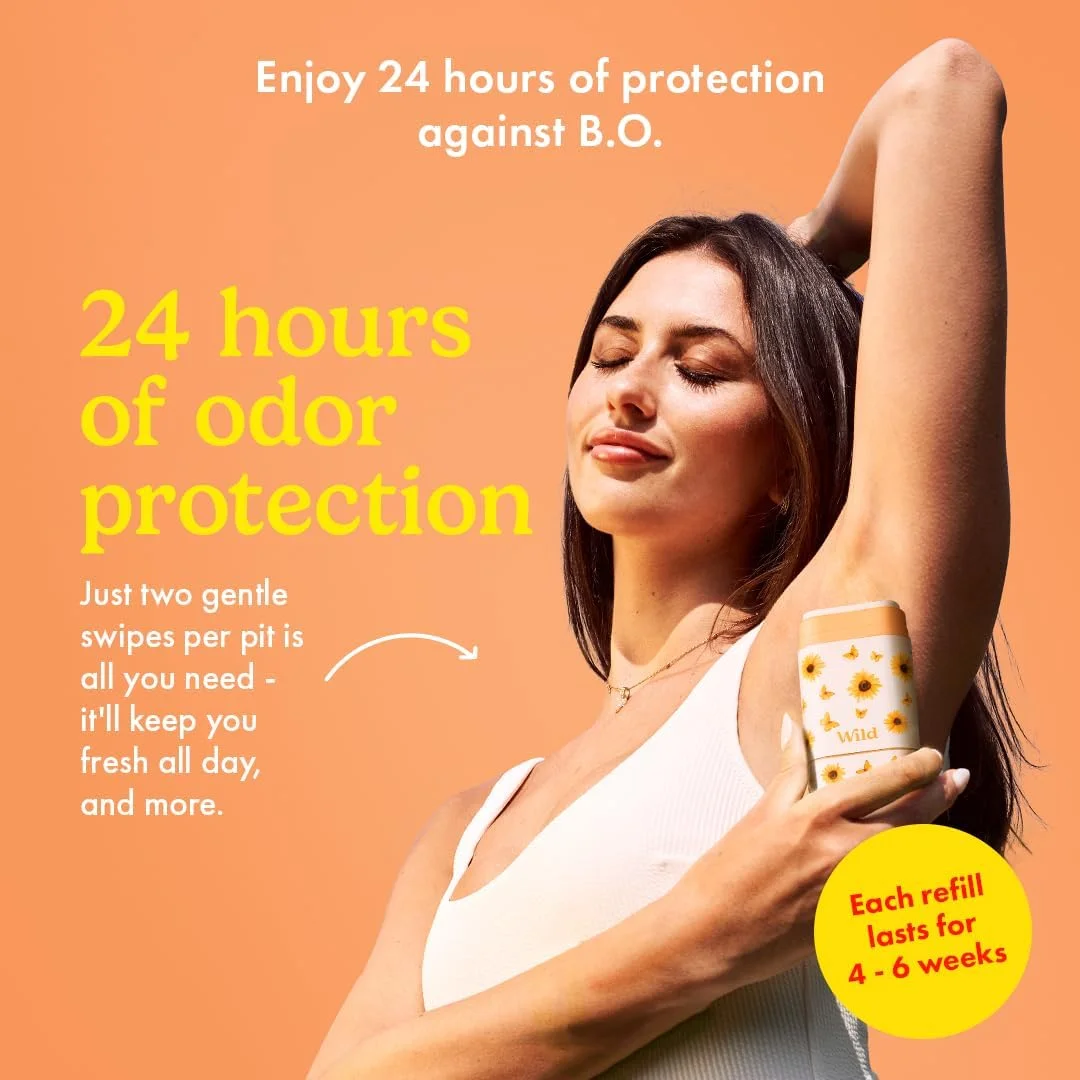 کیت دئودورانت طبیعی قابل شارژ Wild - قاب آفتابگردان نسخه محدود با رایحه تابستان سیسیلی (40 گرم) - بدون آلومینیوم - محافظت طولانی مدت - وگان کیت دئودورانت طبیعی قابل شارژ Wild - قاب آفتابگردان نسخه محدود با رایحه تابستان سیسیلی (40 گرم) - بدون آلومینیوم - محافظت طولانی مدت - وگان