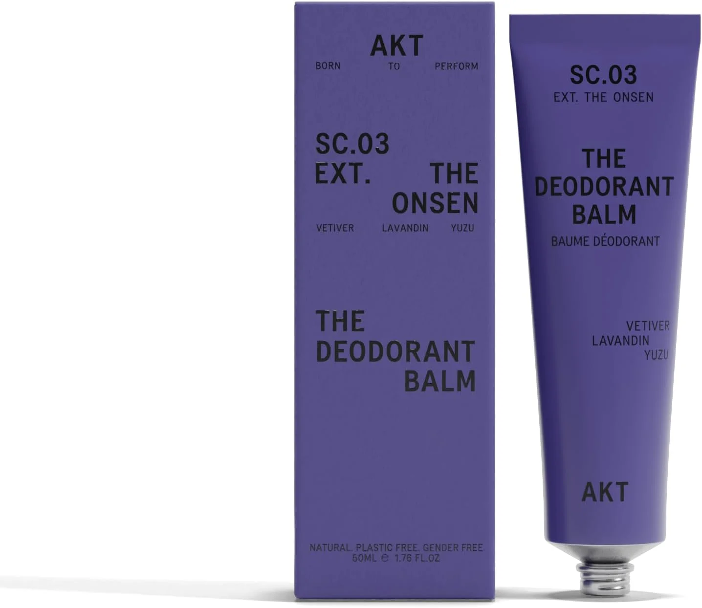 AKT، بالم دئودورانت. دئودورانت طبیعی چند منظوره و برنده جایزه. بدون پلاستیک. بدون جنسیت. بدون آلومینیوم. 100% موثر — هر تیوب تا 3 ماه دوام می آورد. SC.03 THE ONSEN. 50ml