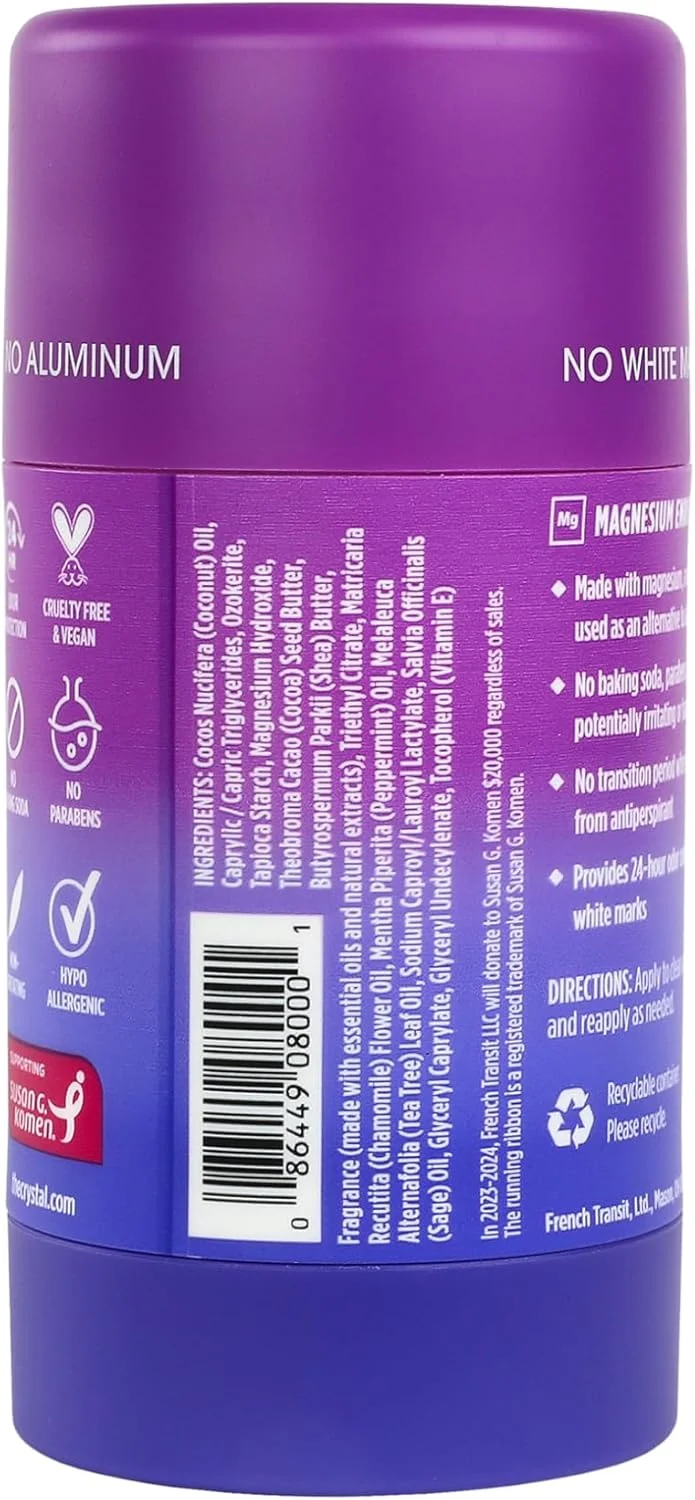 کریستال، دئودورانت جامد، اسطوخودوس + رزماری، 70 گرم کریستال، دئودورانت جامد، اسطوخودوس + رزماری، 70 گرم