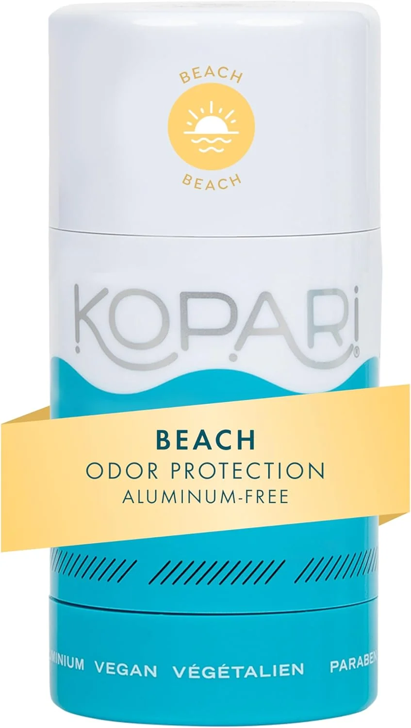 دئودورانت بدون آلومینیوم کوپاری مدل Beach | غیر سمی، بدون پارابن، بدون گلوتن و بدون تست حیوانی، مناسب آقایان و بانوان | ساخته شده با روغن نارگیل ارگانیک | 2.0oz دئودورانت بدون آلومینیوم کوپاری مدل Beach | غیر سمی، بدون پارابن، بدون گلوتن و بدون تست حیوانی، مناسب آقایان و بانوان | ساخته شده با روغن نارگیل ارگانیک | 2.0oz