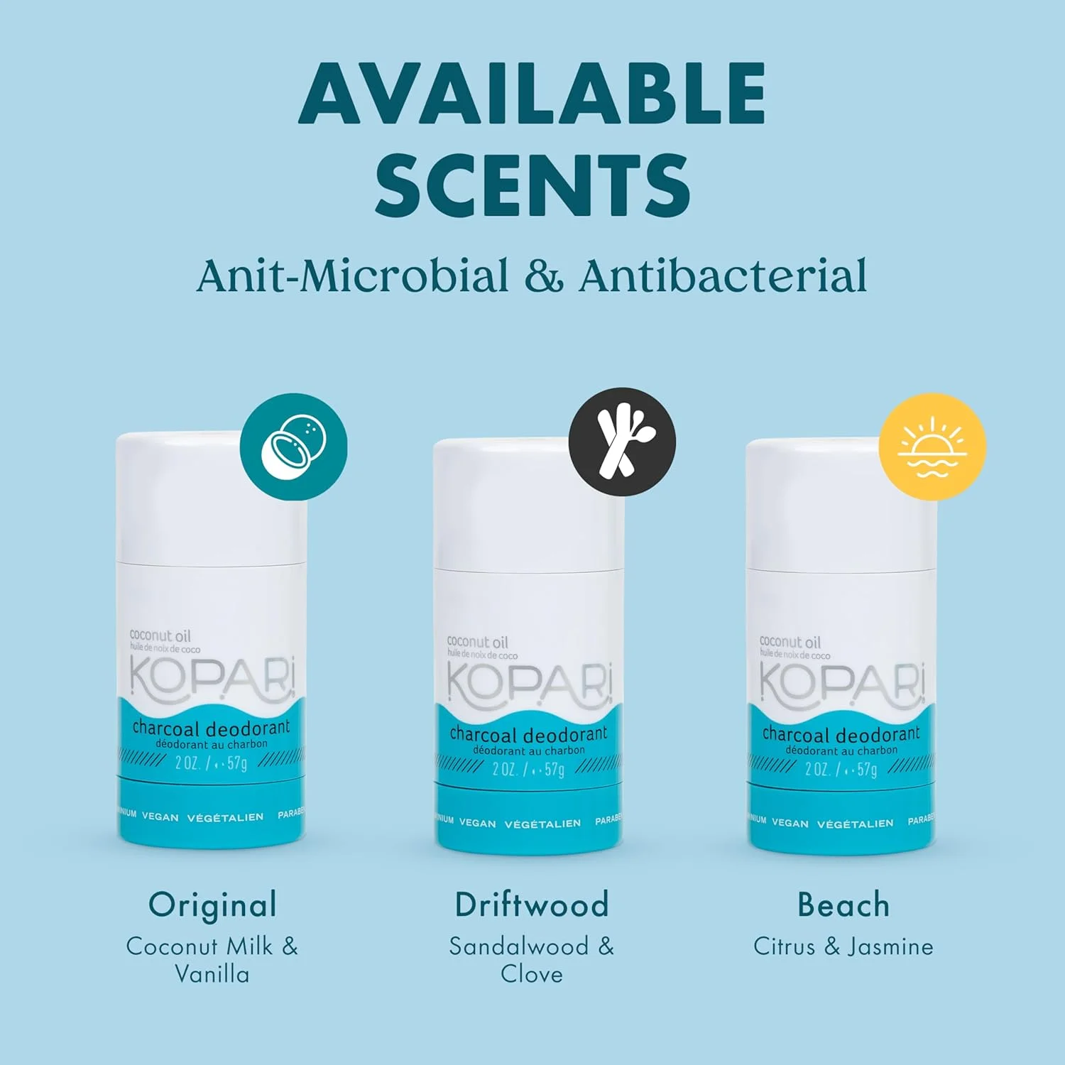 دئودورانت بدون آلومینیوم کوپاری مدل Beach | غیر سمی، بدون پارابن، بدون گلوتن و بدون تست حیوانی، مناسب آقایان و بانوان | ساخته شده با روغن نارگیل ارگانیک | 2.0oz دئودورانت بدون آلومینیوم کوپاری مدل Beach | غیر سمی، بدون پارابن، بدون گلوتن و بدون تست حیوانی، مناسب آقایان و بانوان | ساخته شده با روغن نارگیل ارگانیک | 2.0oz