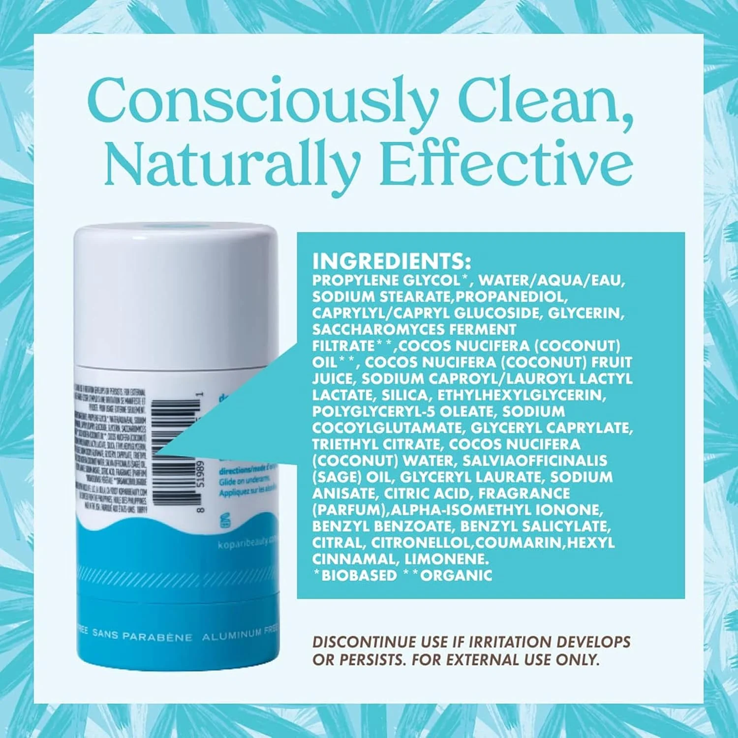 دئودورانت بدون آلومینیوم کوپاری مدل Beach | غیر سمی، بدون پارابن، بدون گلوتن و بدون تست حیوانی، مناسب آقایان و بانوان | ساخته شده با روغن نارگیل ارگانیک | 2.0oz دئودورانت بدون آلومینیوم کوپاری مدل Beach | غیر سمی، بدون پارابن، بدون گلوتن و بدون تست حیوانی، مناسب آقایان و بانوان | ساخته شده با روغن نارگیل ارگانیک | 2.0oz