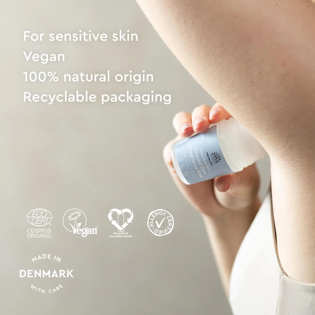 Urtekram - دئودورانت کریستالی بدون عطر Urtekram - 50 میلی لیتر