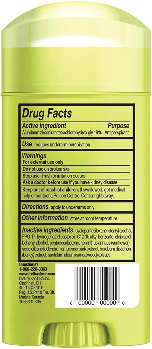 دئودورانت ضد تعریق بان، جامد نامرئی بدون رایحه، 74 گرم (بسته 3 عددی)
