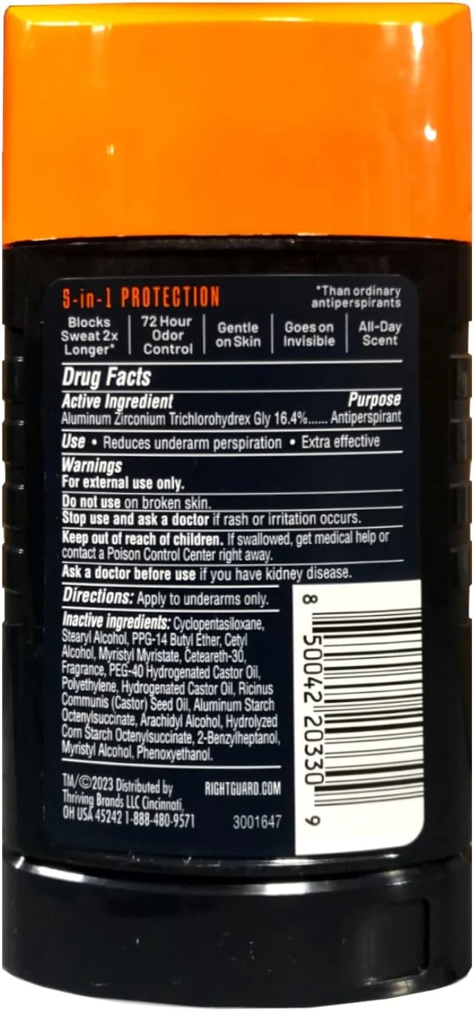 مام ضد تعریق مردانه و زنانه رایت گارد مدل Total Defense Power Stripe Invisible Solid Fresh Blast حجم 73 گرم