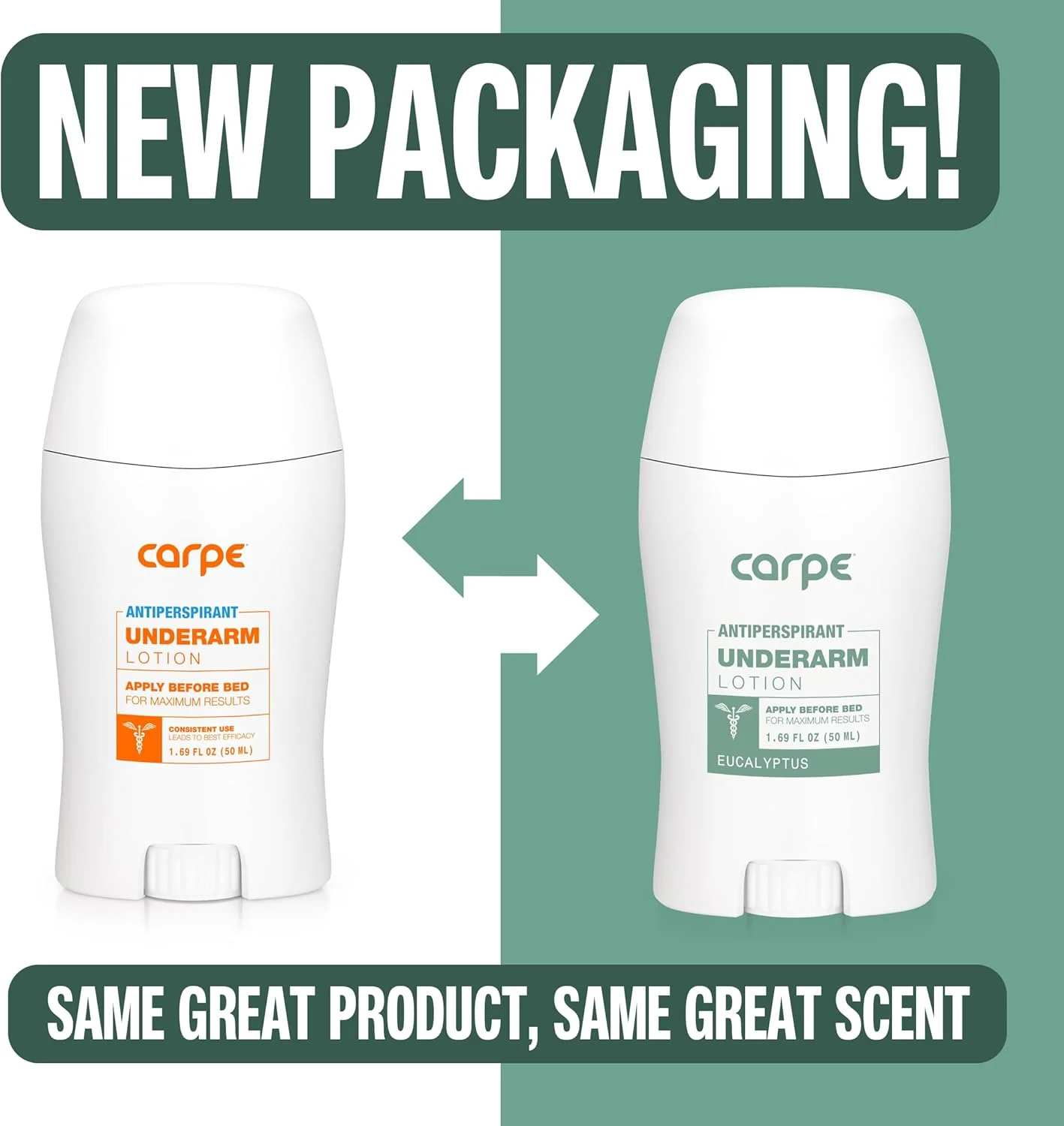 ضد تعریق و دئودورانت زیر بغل Carpe، با رایحه اکالیپتوس کاملا طبیعی، مبارزه با تعریق بیش از حد بدون ایجاد سوزش، در تمام طول روز شاداب و خشک بمانید، عالی برای هایپرهیدروزیس