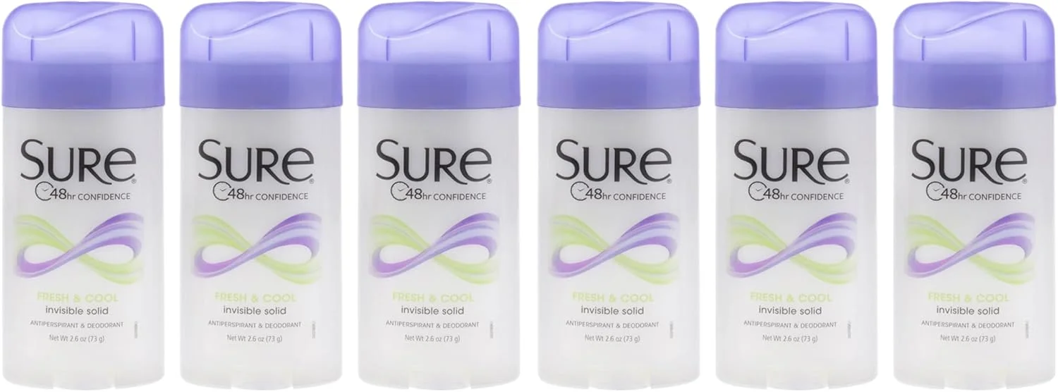 مام ضد تعریق Sure مدل Invisible Solid Fresh And Cool حجم 74 گرم (بسته 6 عددی)