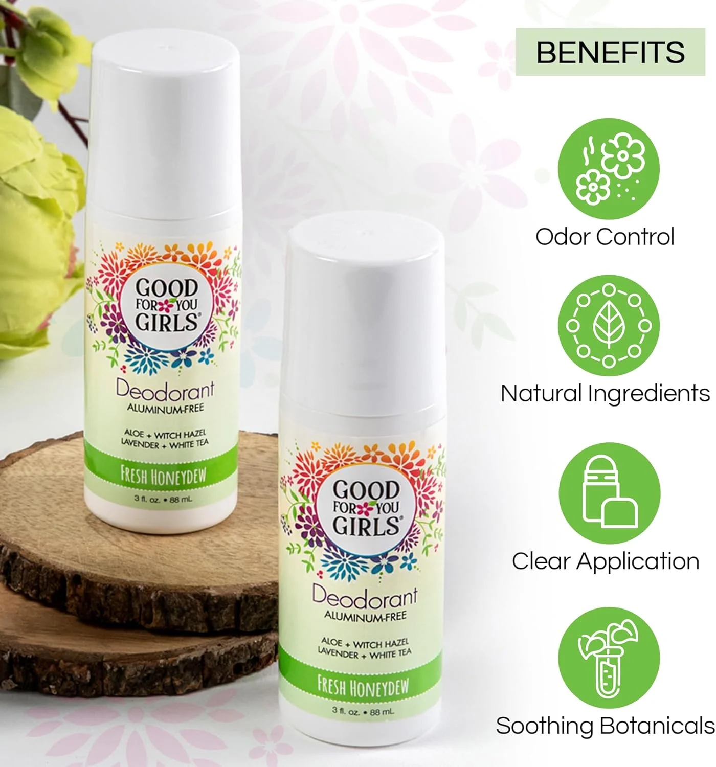 Good for You Girls Aluminum-Free, Natural & Vegan Deodorant for Kids, Preteens, Teens, Safe & Effective Odor Protection, Clear Roll-On, Natural Fragrance | Fresh Honeydew, 3 oz (Pack of 1) Good for You Girls Aluminum-Free, Natural & Vegan Deodorant for Kids, Preteens, Teens, Safe & Effective Odor Protection, Clear Roll-On, Natural Fragrance | Fresh Honeydew, 3 oz (Pack of 1)