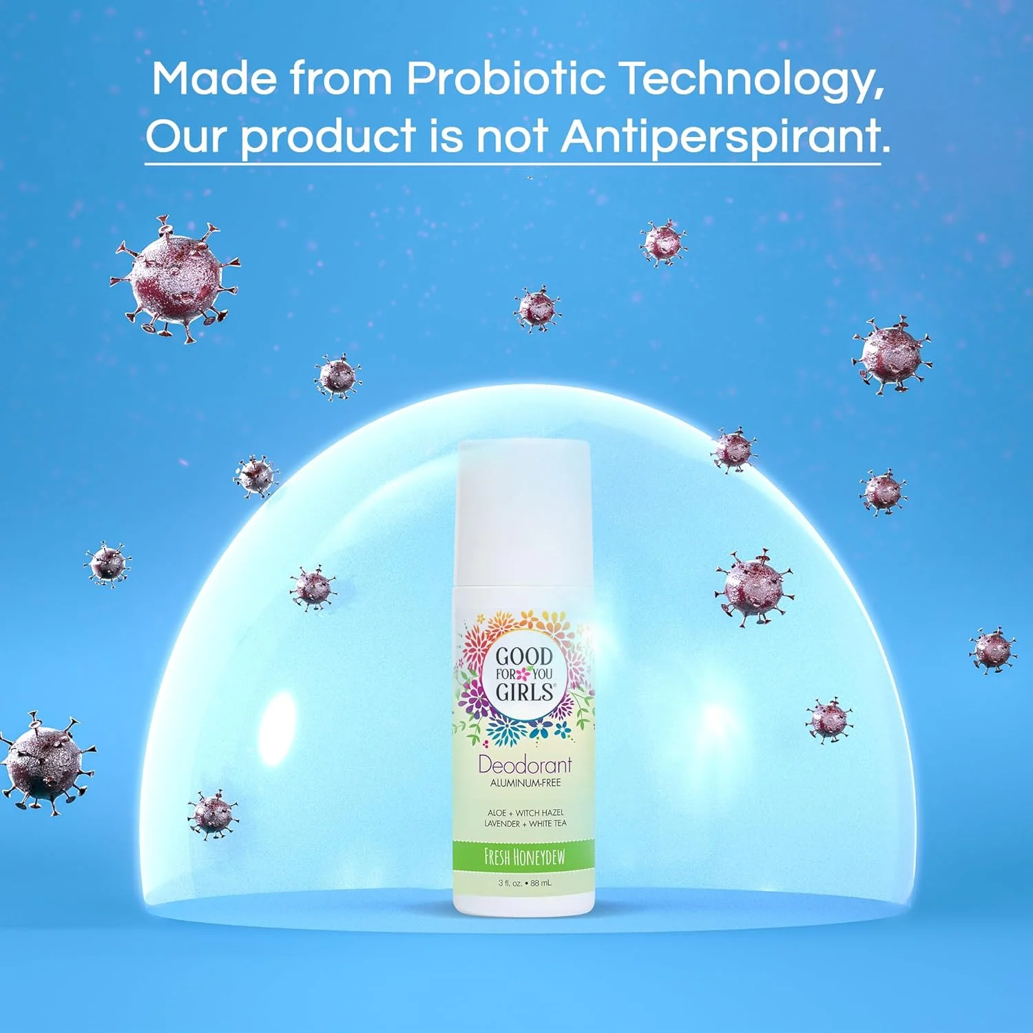 Good for You Girls Aluminum-Free, Natural & Vegan Deodorant for Kids, Preteens, Teens, Safe & Effective Odor Protection, Clear Roll-On, Natural Fragrance | Fresh Honeydew, 3 oz (Pack of 1) Good for You Girls Aluminum-Free, Natural & Vegan Deodorant for Kids, Preteens, Teens, Safe & Effective Odor Protection, Clear Roll-On, Natural Fragrance | Fresh Honeydew, 3 oz (Pack of 1)