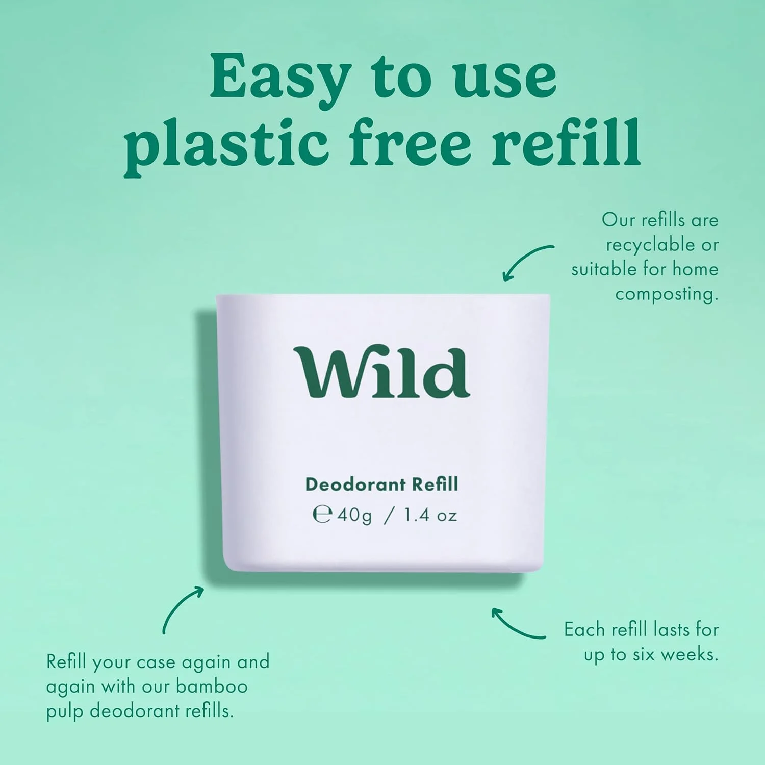 دئودورانت طبیعی قابل شارژ مجدد Wild - بدون آلومینیوم - قاب آبی با 3 عدد پرکننده پنبه تازه و نمک دریا (40 گرم) - وگان و سازگار با محیط زیست - محافظت طولانی مدت - مواد طبیعی - کیت استارتر دئودورانت طبیعی قابل شارژ مجدد Wild - بدون آلومینیوم - قاب آبی با 3 عدد پرکننده پنبه تازه و نمک دریا (40 گرم) - وگان و سازگار با محیط زیست - محافظت طولانی مدت - مواد طبیعی - کیت استارتر