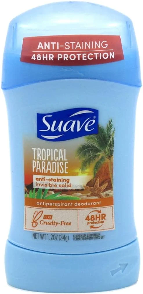 مام ضد تعریق سواو با ماندگاری 48 ساعته، مدل Tropical Paradise، جامد نامرئی، 34 گرم (بسته 3 عددی)