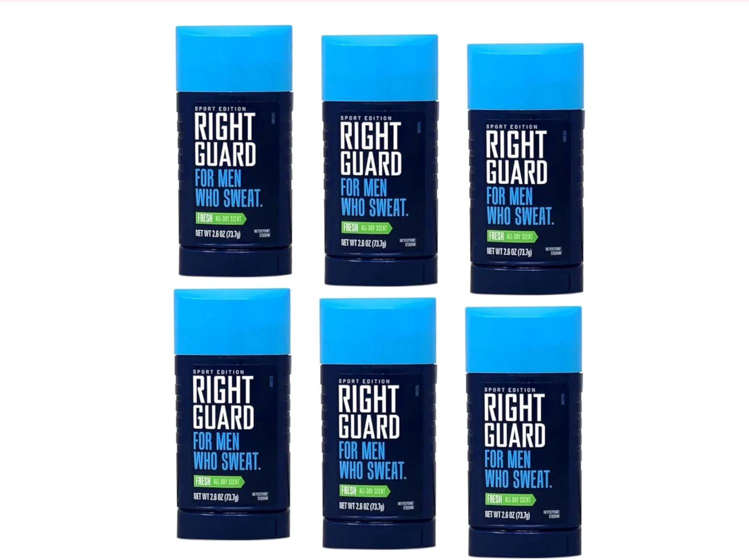 مام ضد تعریق مردانه Right Guard Sport، محافظت 48 ساعته، رایحه Fresh، 73 گرم (بسته 6 عددی)
