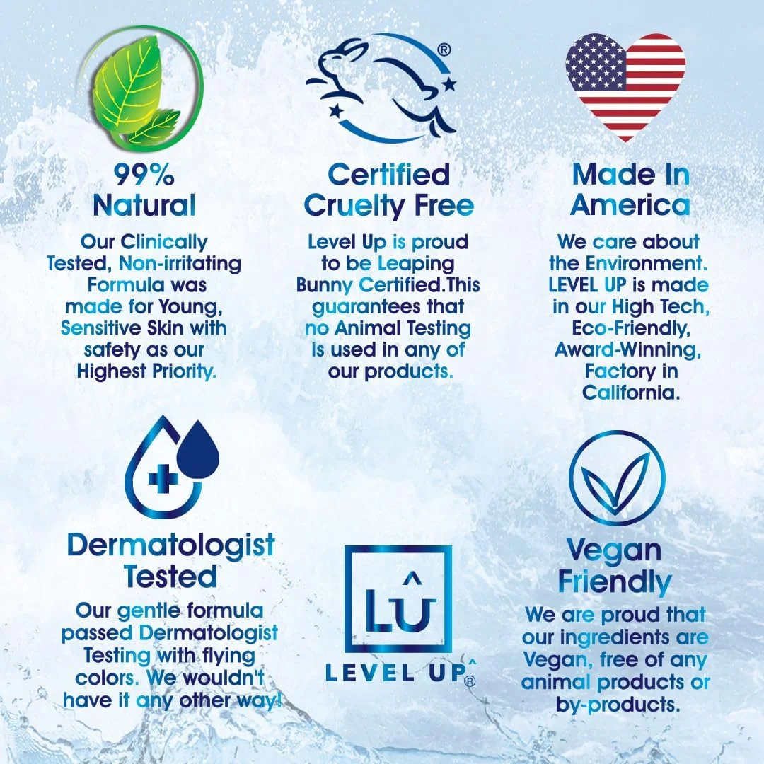 دئودورانت پسرانه Level Up: بدون آلومینیوم، بدون الکل، بدون پارابن، محافظت 24 ساعته در برابر بو، رایحه تمیز و تازه، مناسب کودکان و نوجوانان، ساخت ایالات متحده آمریکا دئودورانت پسرانه Level Up: بدون آلومینیوم، بدون الکل، بدون پارابن، محافظت 24 ساعته در برابر بو، رایحه تمیز و تازه، مناسب کودکان و نوجوانان، ساخت ایالات متحده آمریکا