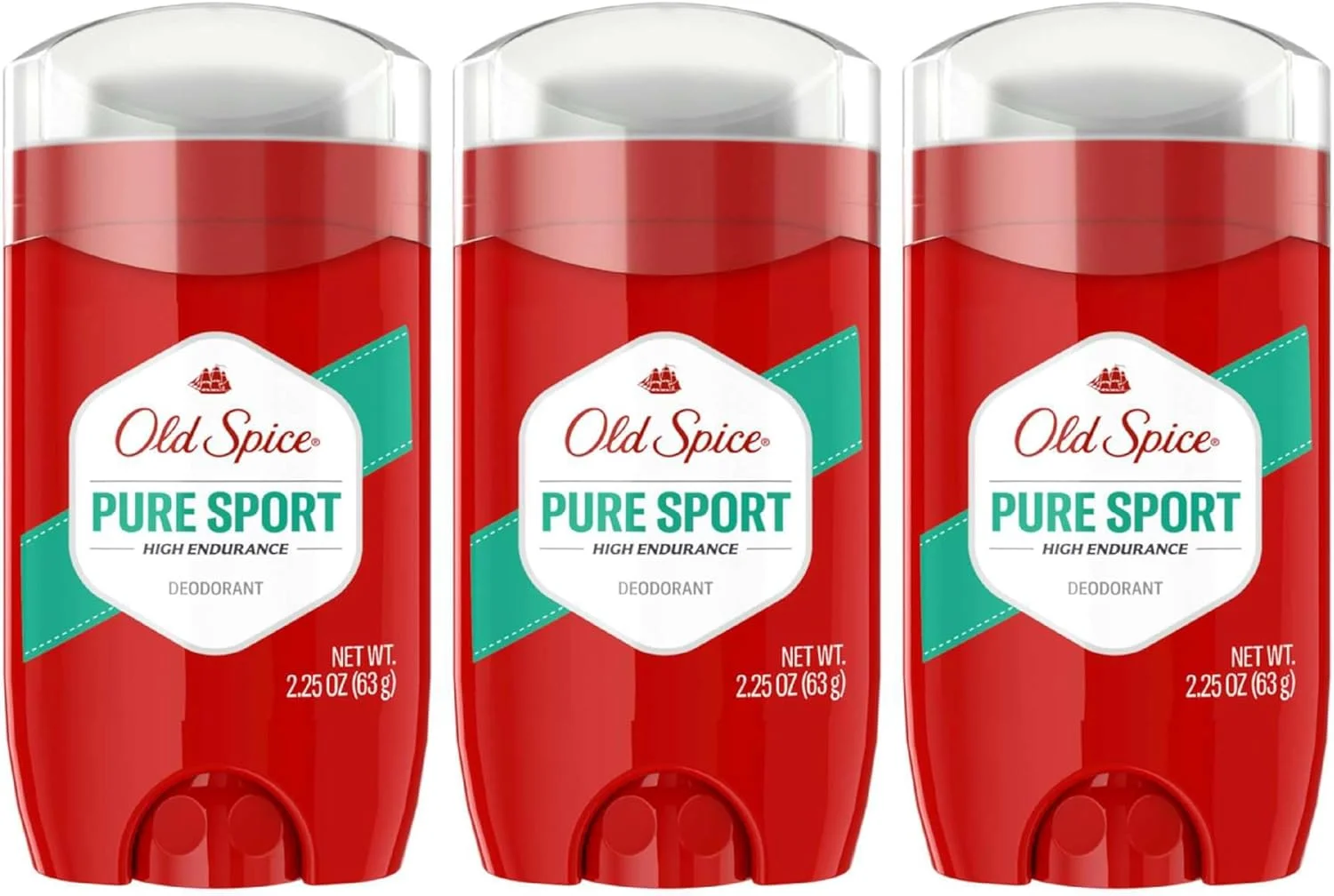 دئودورانت جامد الد اسپایس مدل Endr Sprt، سایز 2.25oz، با ماندگاری بالا، رایحه Pure Sport، بسته 3 عددی