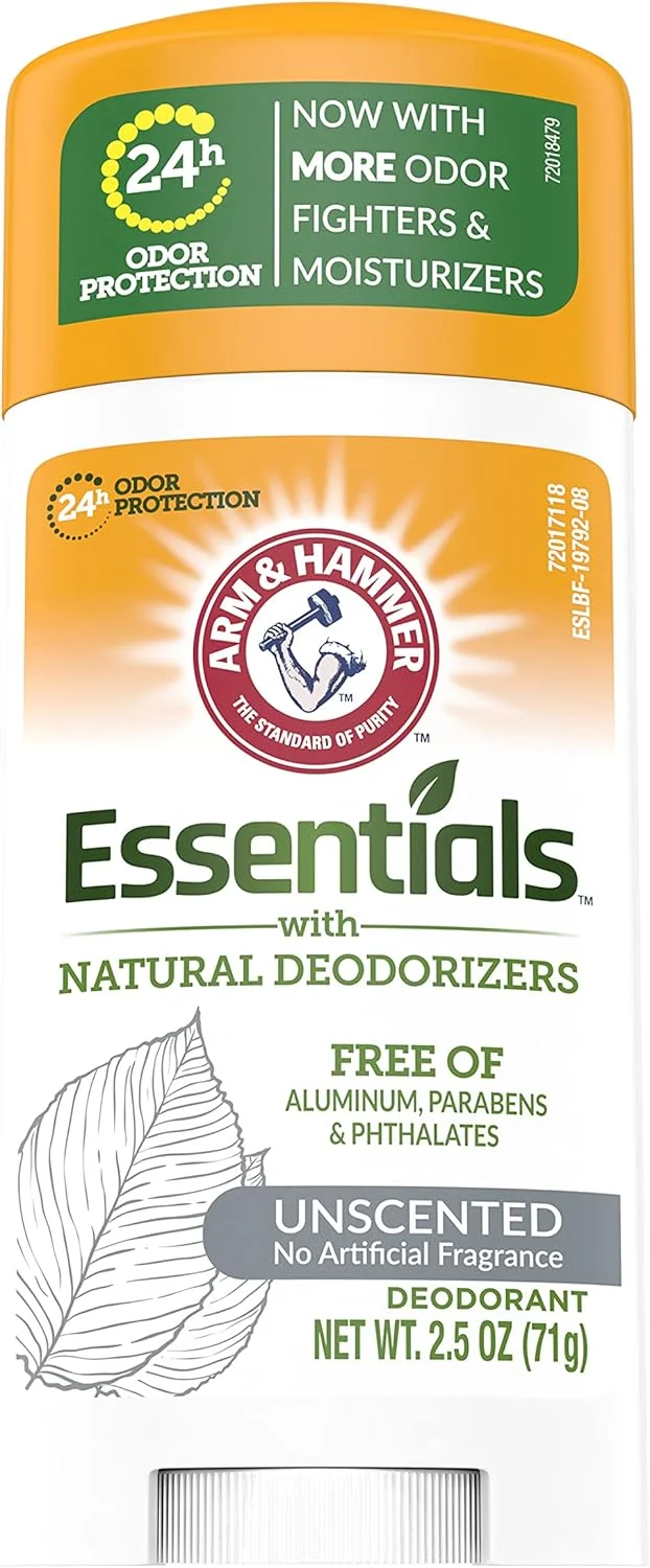 دئودورانت جامد بدون رایحه آرم اند همر Essentials، 71 گرم (بسته 12 عددی)