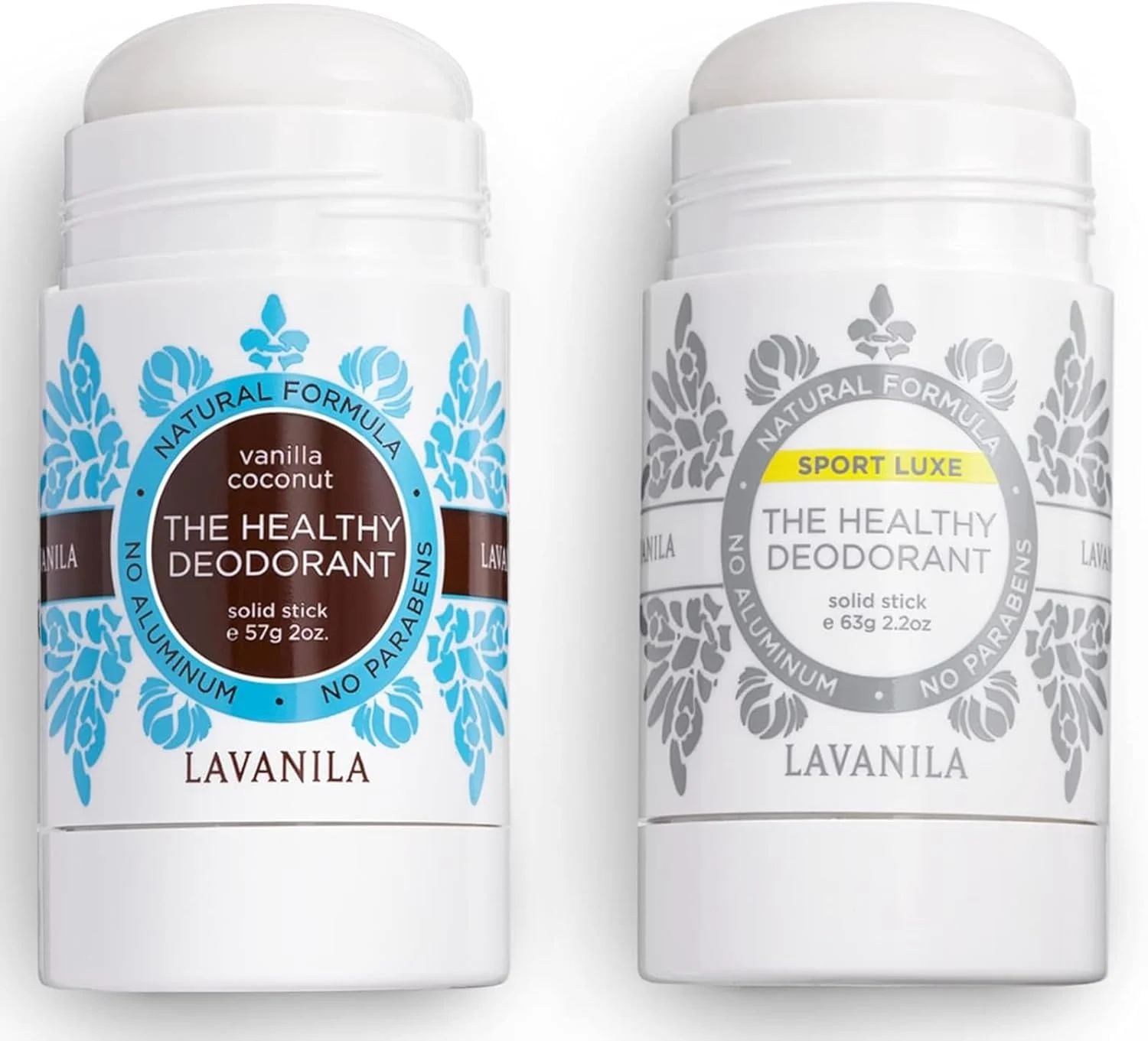دئودورانت طبیعی بدون آلومینیوم Lavanila برای دختران، وانیل نارگیل + اسپرت لاکچری (هر کدام 2 اونس) - دئودورانت سالم - استیک جامد، وگان دئودورانت طبیعی بدون آلومینیوم Lavanila برای دختران، وانیل نارگیل + اسپرت لاکچری (هر کدام 2 اونس) - دئودورانت سالم - استیک جامد، وگان