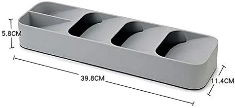 جا قاشقی کشو آشپزخانه Showay، سینی نظم دهنده وسایل، نگهدارنده ابزار، قفسه برای کارد و چنگال، سازمان دهنده جمع و جور و تقسیم کننده ابزار، کابینت نگهداری پلاستیکی