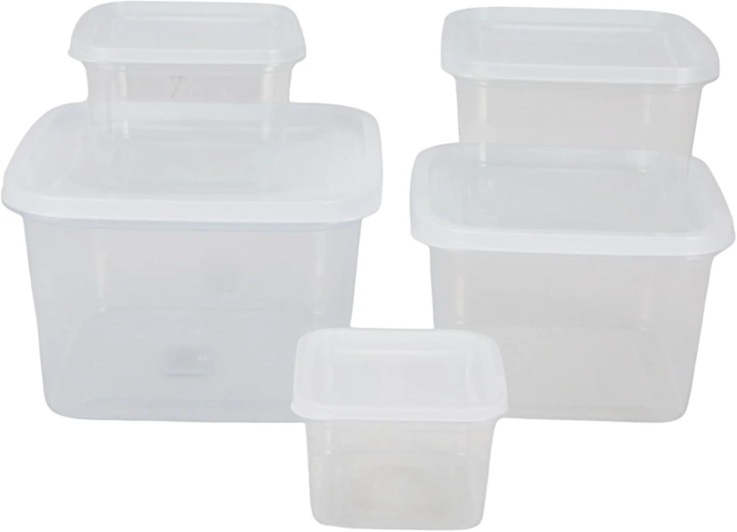 ظروف پلاستیکی درب دار رویال فورد مدل RF12189، بسته 5 عددی، مناسب برای نگهداری مواد غذایی در آشپزخانه، یخچال، کابینت، کمد، قابل استفاده در مایکروویو