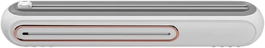 نگهدارنده روکش پلاستیکی آشپزخانه قابل استفاده مجدد با برش کشویی، فنجان مکش مغناطیسی، قفسه نگهداری خانگی برای فیلم چسبنده و فویل قلع، استفاده آسان و صرفه جویی در فضا