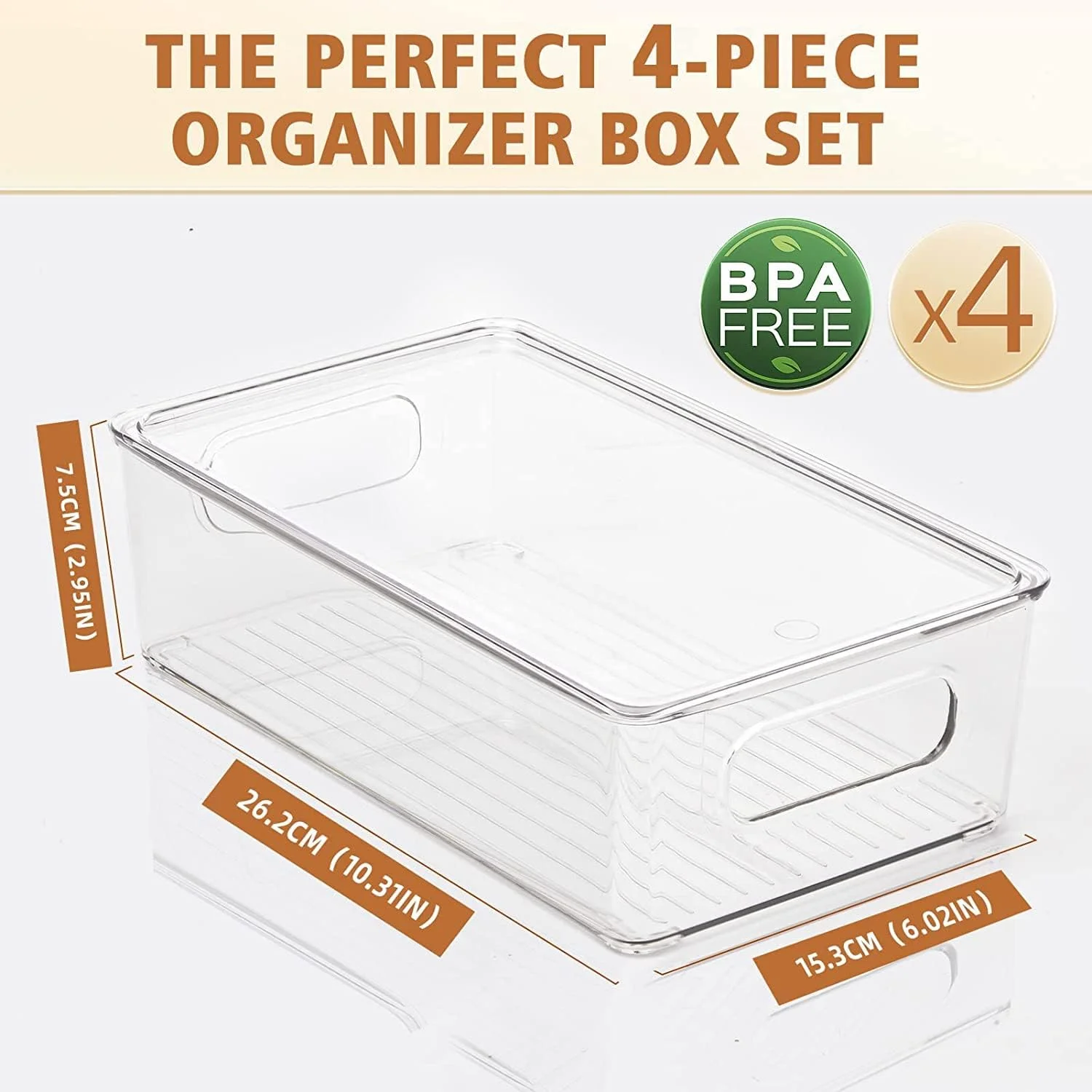 ست نظم دهنده یخچال RERE، سطل های سازمان دهنده مواد غذایی، جعبه های نگهداری پلاستیکی شفاف و قابل چیدن با دستگیره برای آشپزخانه، فریزر و اتاق کودک به همراه کیسه های توری برای میوه و سبزیجات