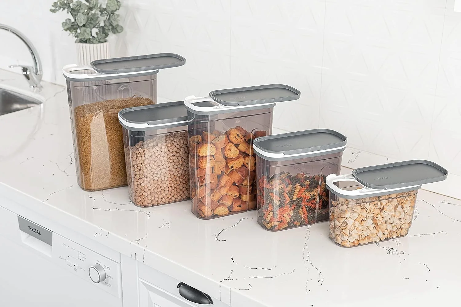 Foly Life Airtight Meal Prep storage box 1250ml with Locking Lids, Re-usable Plastic Food Storage Container, Stackable Kitchen Organizer Boxes, BPA Free & Microwave Freezer Dishwasher Safe