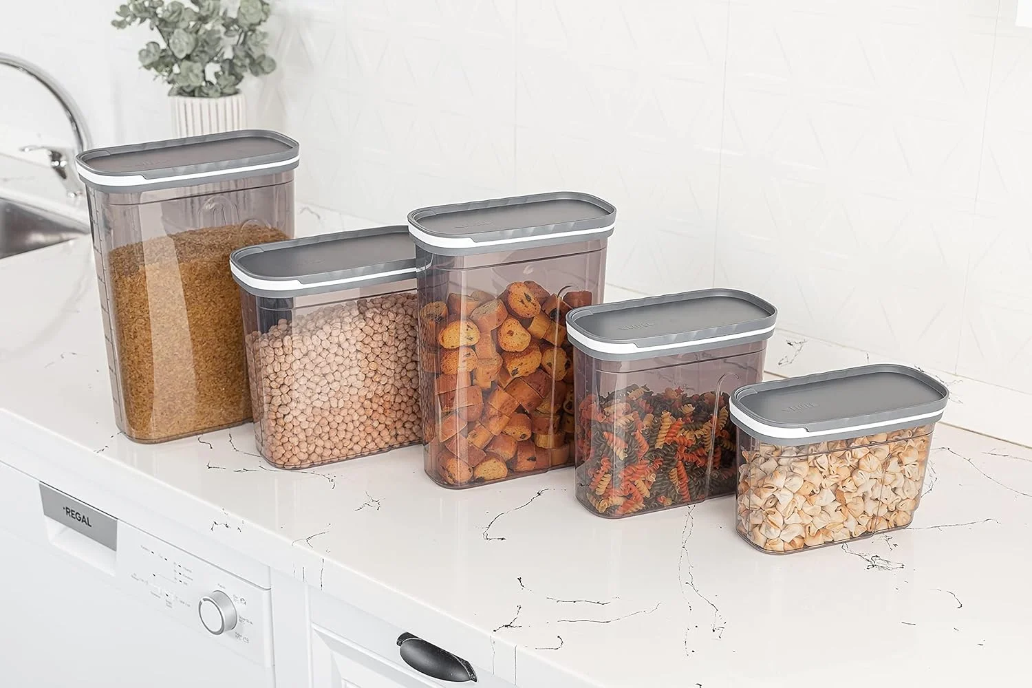 Foly Life Airtight Meal Prep storage box 1250ml with Locking Lids, Re-usable Plastic Food Storage Container, Stackable Kitchen Organizer Boxes, BPA Free & Microwave Freezer Dishwasher Safe