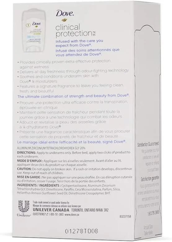 دئودورانت استیک ضد تعریق زنانه داو مدل Clinical Protection Original حجم 48 گرم