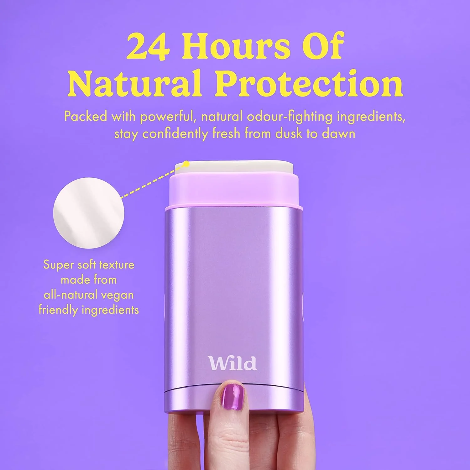 دئودورانت طبیعی قابل شارژ مجدد Wild - وگان و سازگار با محیط زیست - بدون آلومینیوم - محافظت طولانی مدت - 100% مواد طبیعی - کیت استارتر - قاب بنفش با رایحه نارگیل و وانیل - 40 گرم دئودورانت طبیعی قابل شارژ مجدد Wild - وگان و سازگار با محیط زیست - بدون آلومینیوم - محافظت طولانی مدت - 100% مواد طبیعی - کیت استارتر - قاب بنفش با رایحه نارگیل و وانیل - 40 گرم