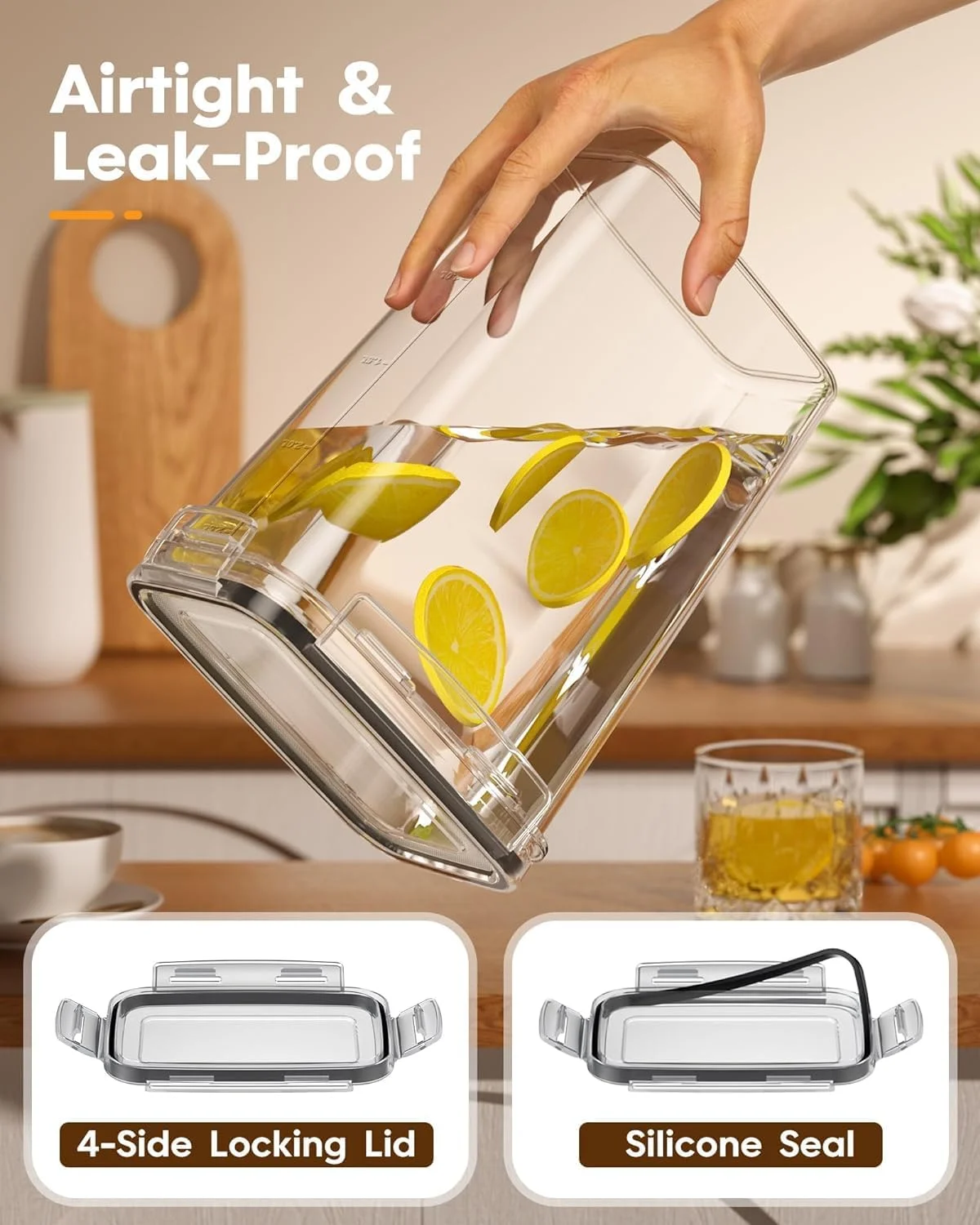 ست 15 تایی ظروف نگهداری مواد غذایی Premify با درب های محکم، ظروف پلاستیکی بدون BPA برای غلات، آرد، شکر، سازماندهی و نگهداری مواد غذایی در آشپزخانه (مشکی) ست 15 تایی ظروف نگهداری مواد غذایی Premify با درب های محکم، ظروف پلاستیکی بدون BPA برای غلات، آرد، شکر، سازماندهی و نگهداری مواد غذایی در آشپزخانه (مشکی)