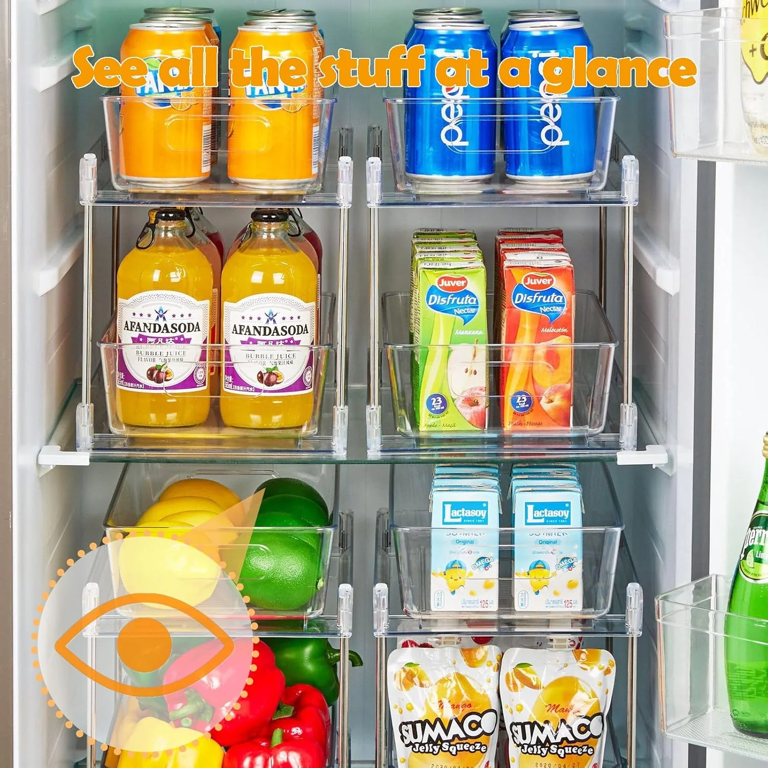 بسته 2 عددی سازمان دهنده و نگهداری زیر سینک، سازمان دهنده کابینت کشویی شفاف، سازمان دهنده 2 طبقه حمام، سازمان دهنده زیر پیشخوان برای کابینت، پیشخوان روشویی، آشپزخانه، حمام