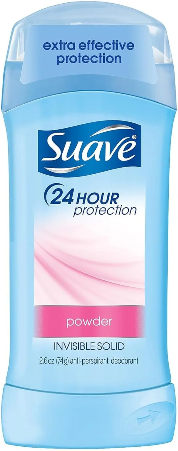 استیک ضد تعریق و دئودورانت زنانه Suave Invisible Solid با رایحه پودر بچه، 74 گرم