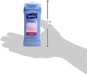 استیک ضد تعریق و دئودورانت زنانه Suave Invisible Solid با رایحه پودر بچه، 74 گرم استیک ضد تعریق و دئودورانت زنانه Suave Invisible Solid با رایحه پودر بچه، 74 گرم