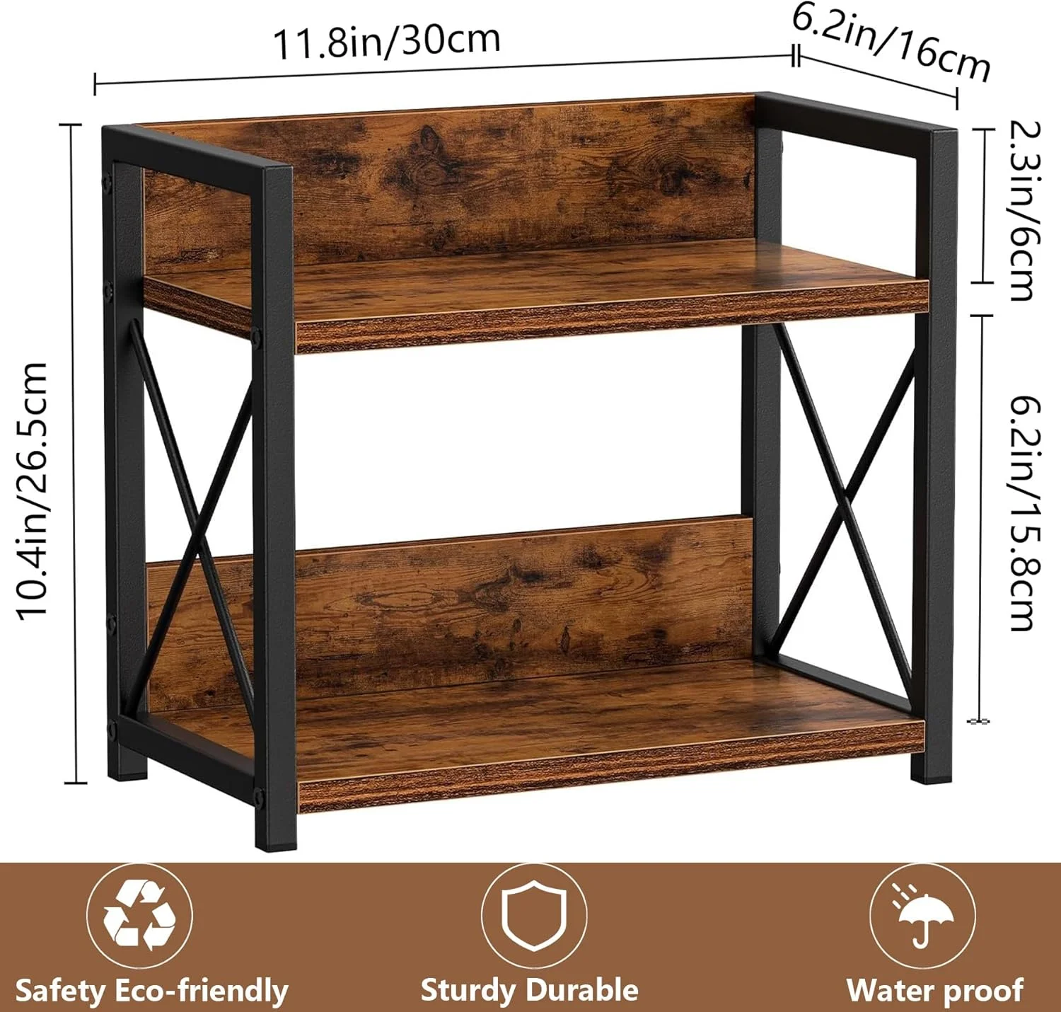 قفسه دو طبقه سازمان دهنده پیشخوان، قفسه ادویه کابینت آشپزخانه، قفسه قهوه چوبی، قفسه چاشنی قابل گسترش برای نگهداری ادویه، صرفه جویی در فضا مناسب برای آشپزخانه و دفاتر