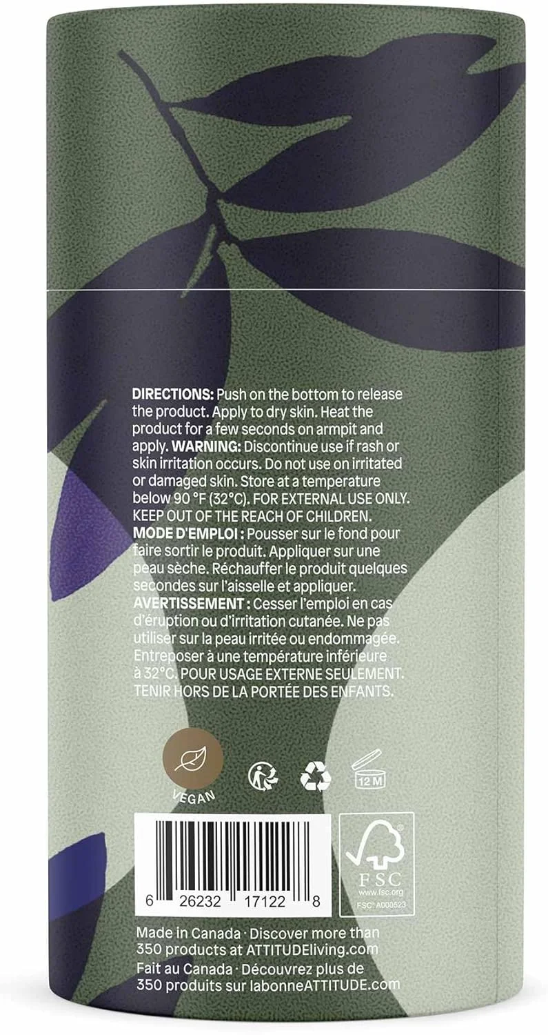 ATTITUDE Baking-Soda Free Deodorant, EWG Verified and Plastic-free Body Care, Vegan and Cruelty-free, Herbal Musk, 3 Oz ATTITUDE Baking-Soda Free Deodorant, EWG Verified and Plastic-free Body Care, Vegan and Cruelty-free, Herbal Musk, 3 Oz
