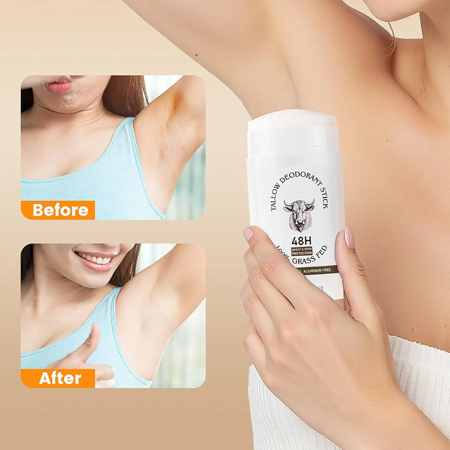 استیک دئودورانت پیه، دئودورانت پیه، دئودورانت پیه گاو برای مردان، کنترل بوی 48 ساعته، استیک دئودورانت ضد تعریق نامرئی (چوب صندل)