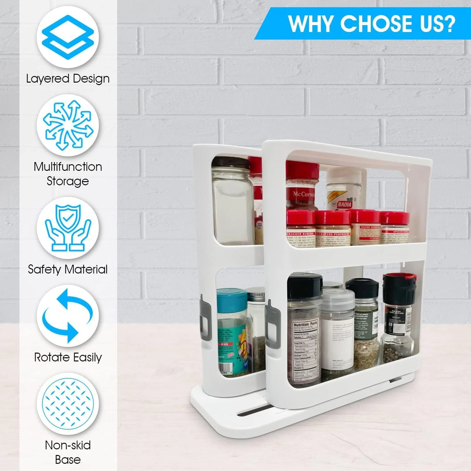 جا ادویه ای، نظم دهنده دارو، نظم دهنده کابینت آشپزخانه و حمام، قفسه نگهداری مواد غذایی و نگهداری لوازم آرایش، نظم دهنده عمودی جا ادویه ای، سفید، 1 عدد در هر بسته جا ادویه ای، نظم دهنده دارو، نظم دهنده کابینت آشپزخانه و حمام، قفسه نگهداری مواد غذایی و نگهداری لوازم آرایش، نظم دهنده عمودی جا ادویه ای، سفید، 1 عدد در هر بسته