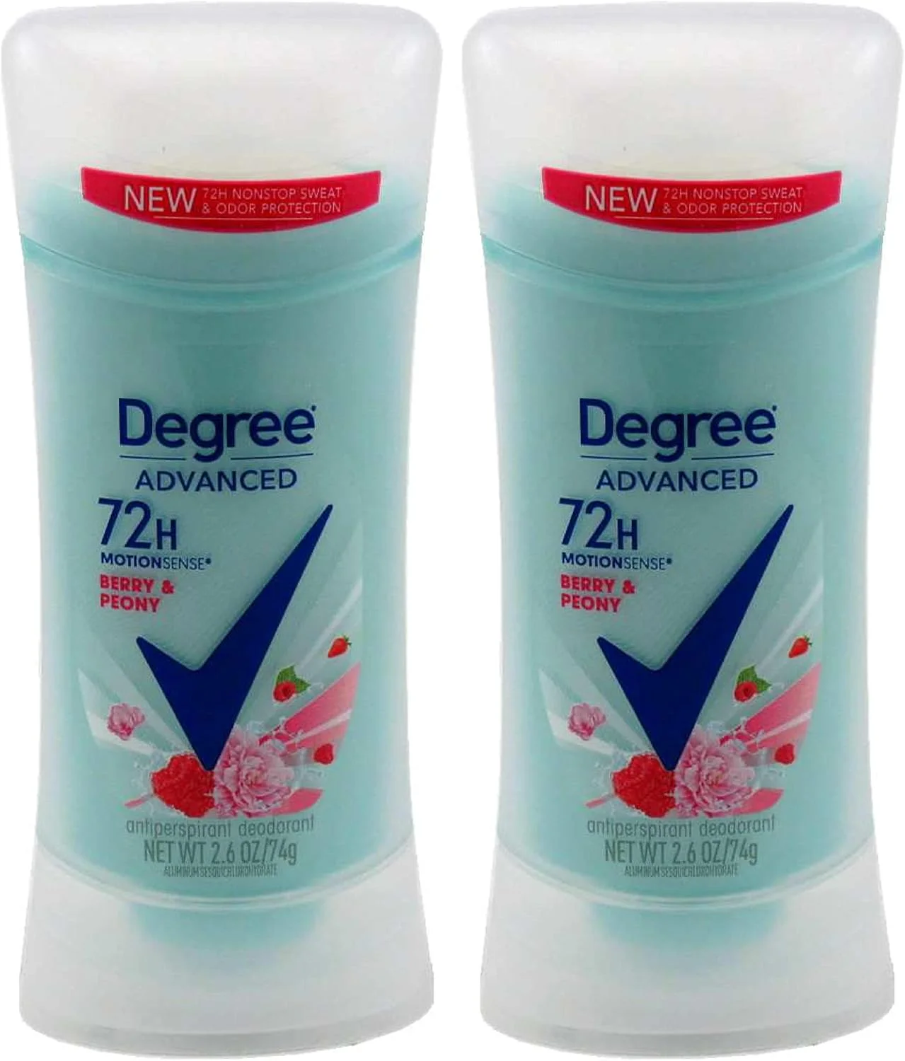 دئودورانت زنانه Degree با رایحه بری و گل صد تومانی، 76 میلی لیتر (بسته 2 عددی)
