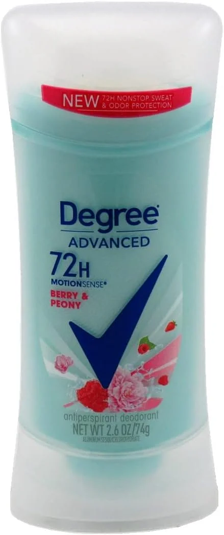 دئودورانت زنانه Degree با رایحه بری و گل صد تومانی، 76 میلی لیتر (بسته 2 عددی)