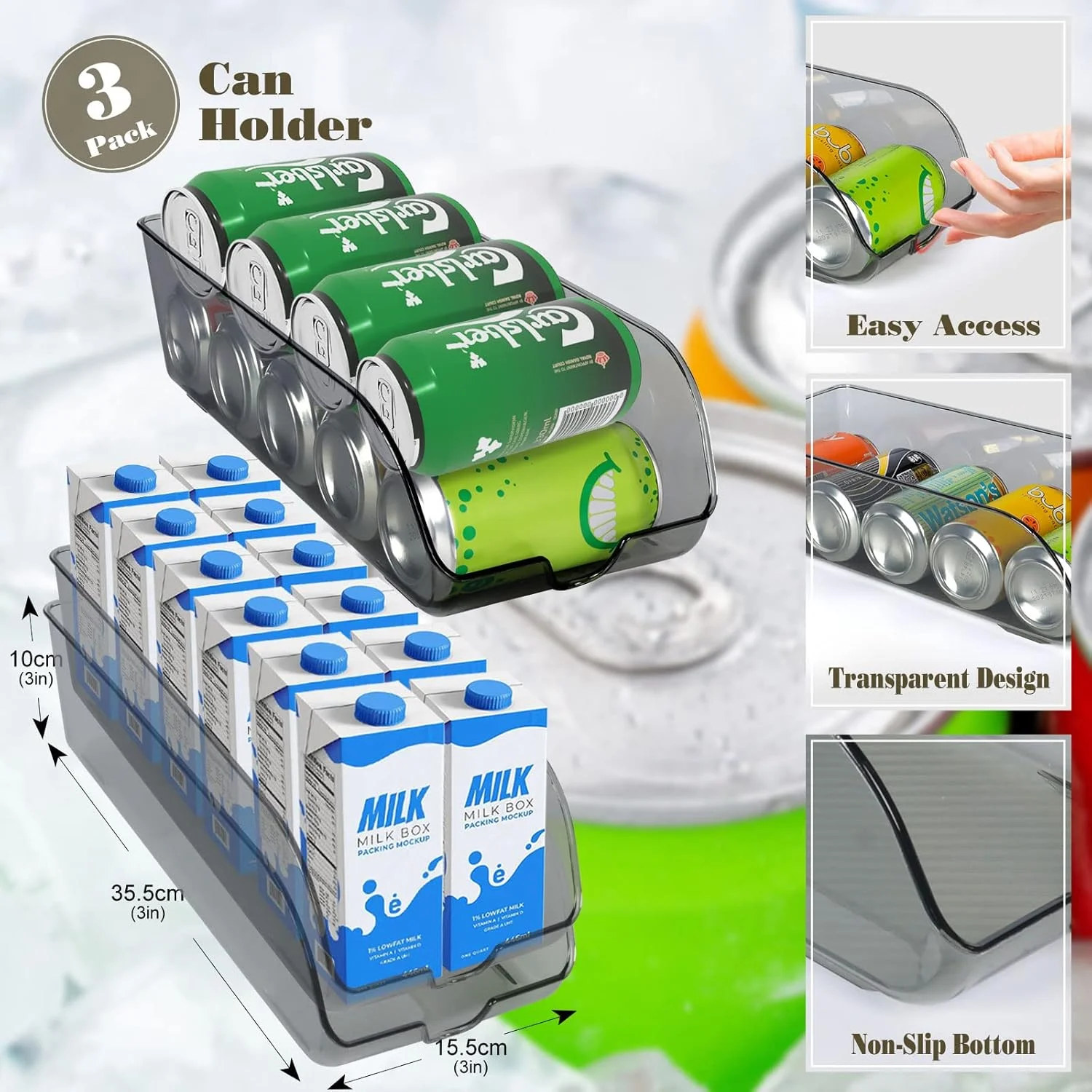 ارگانایزر یخچال Masthome، ارگانایزر و نظم دهنده یخچال، بسته 13 عددی سطل های ارگانایزر یخچال با دستگیره برای آشپزخانه، ارگانایزر پلاستیکی شفاف کابینت و پیشخوان، شامل 2 عدد ارگانایزر تخم مرغ