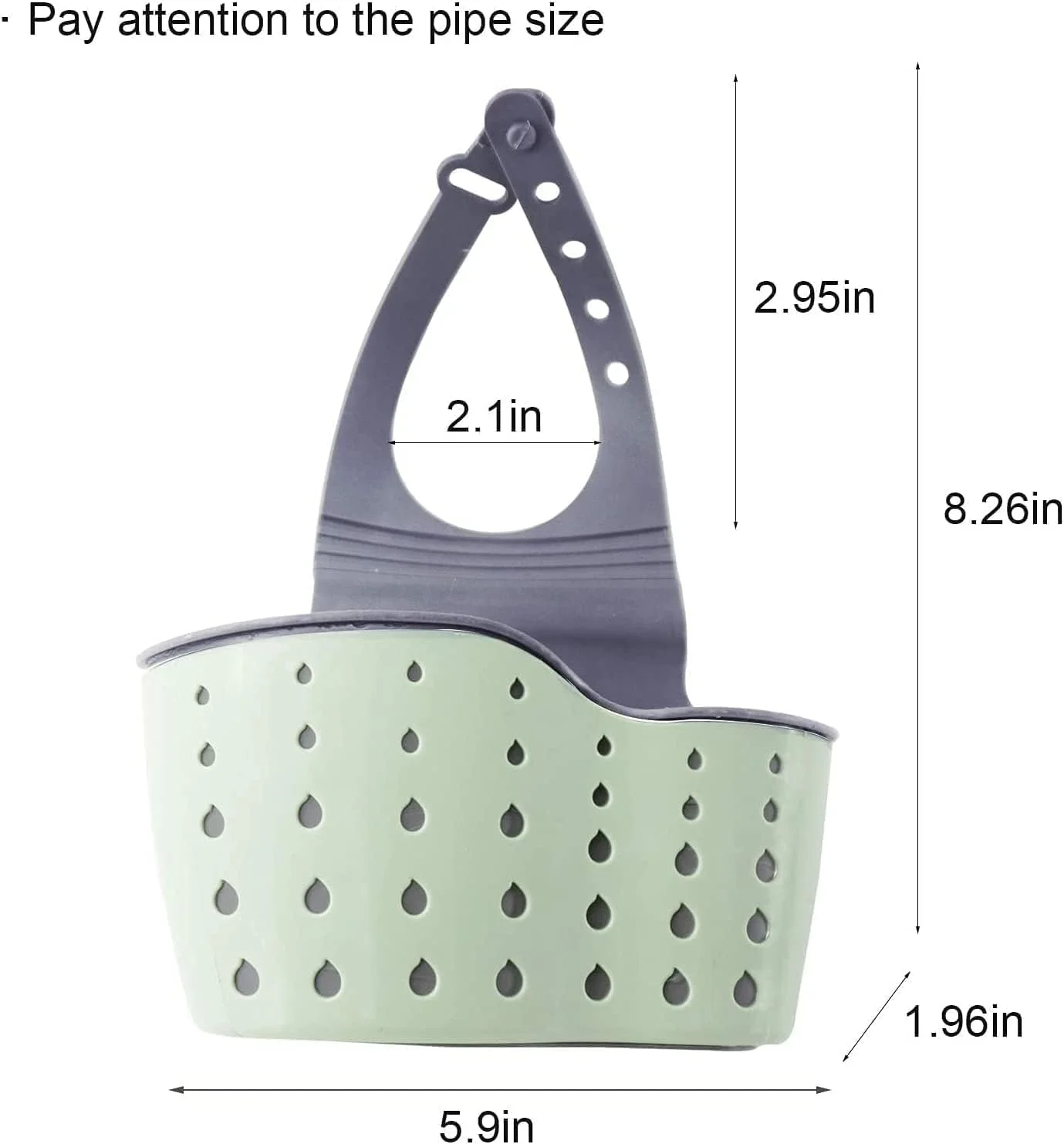 قفسه سینک آشپزخانه McMola، نگهدارنده اسکاچ و صابون، سبد آویز دو طبقه، سازمان دهنده آشپزخانه با مکنده، لوازم جانبی سینک ظرفشویی - سبز