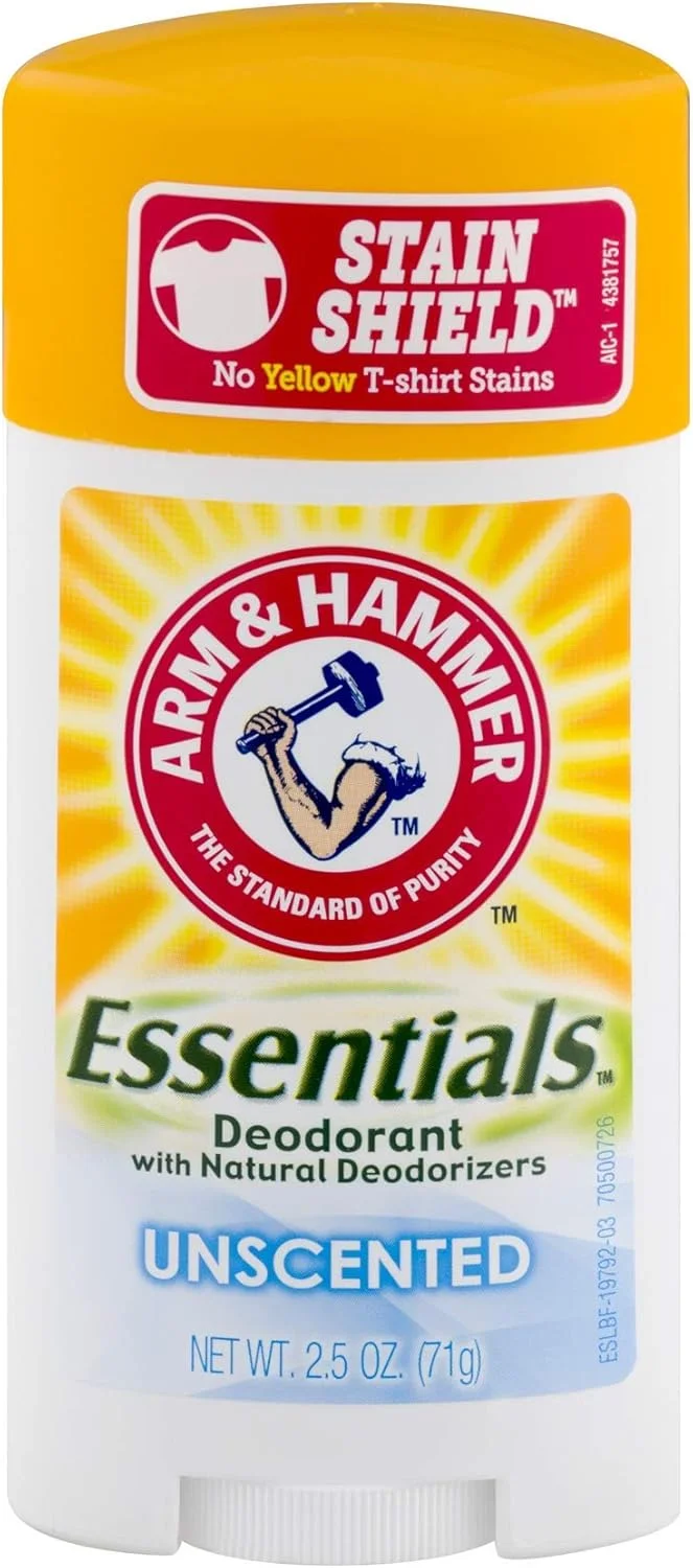دئودورانت جامد طبیعی آرم اند همر Essentials، بدون عطر، 71 گرم (بسته 5 عددی) دئودورانت جامد طبیعی آرم اند همر Essentials، بدون عطر، 71 گرم (بسته 5 عددی)