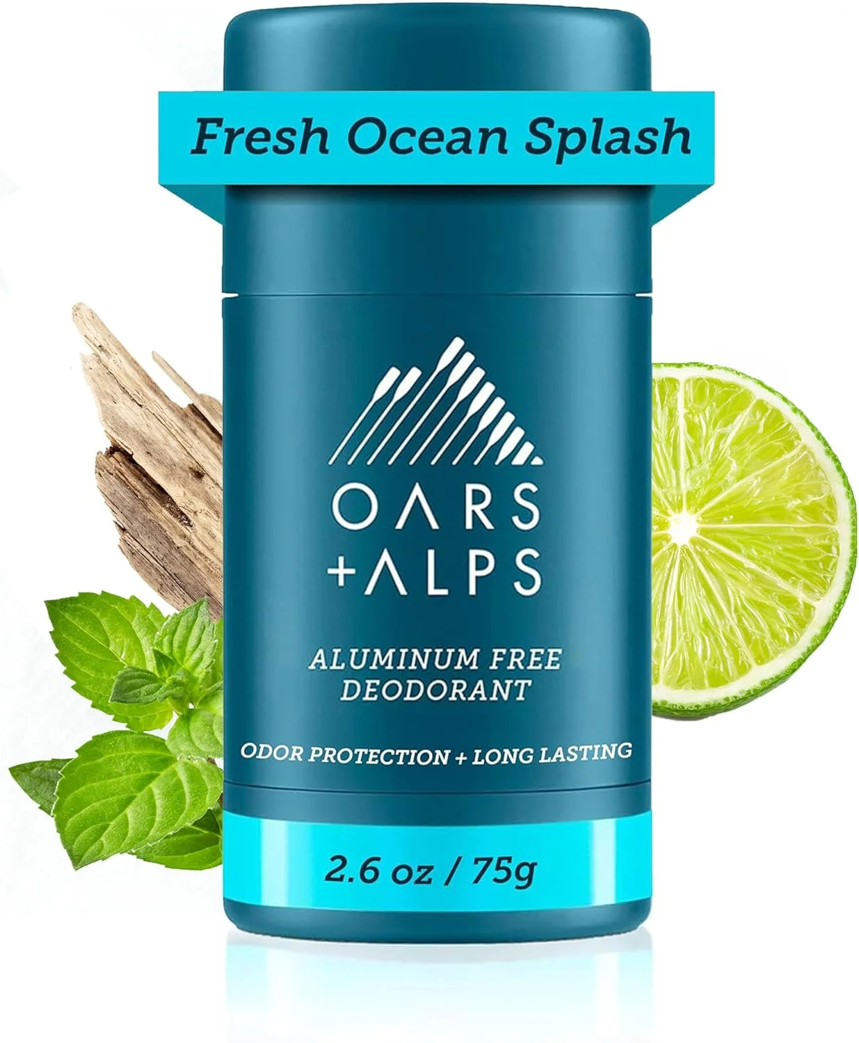 دئودورانت بدون آلومینیوم Oars + Alps برای آقایان و بانوان، تست شده توسط متخصص پوست و ساخته شده با مواد اولیه تمیز، سایز مسافرتی، Fresh Ocean Splash، 1 عدد، 2.6 اونس دئودورانت بدون آلومینیوم Oars + Alps برای آقایان و بانوان، تست شده توسط متخصص پوست و ساخته شده با مواد اولیه تمیز، سایز مسافرتی، Fresh Ocean Splash، 1 عدد، 2.6 اونس