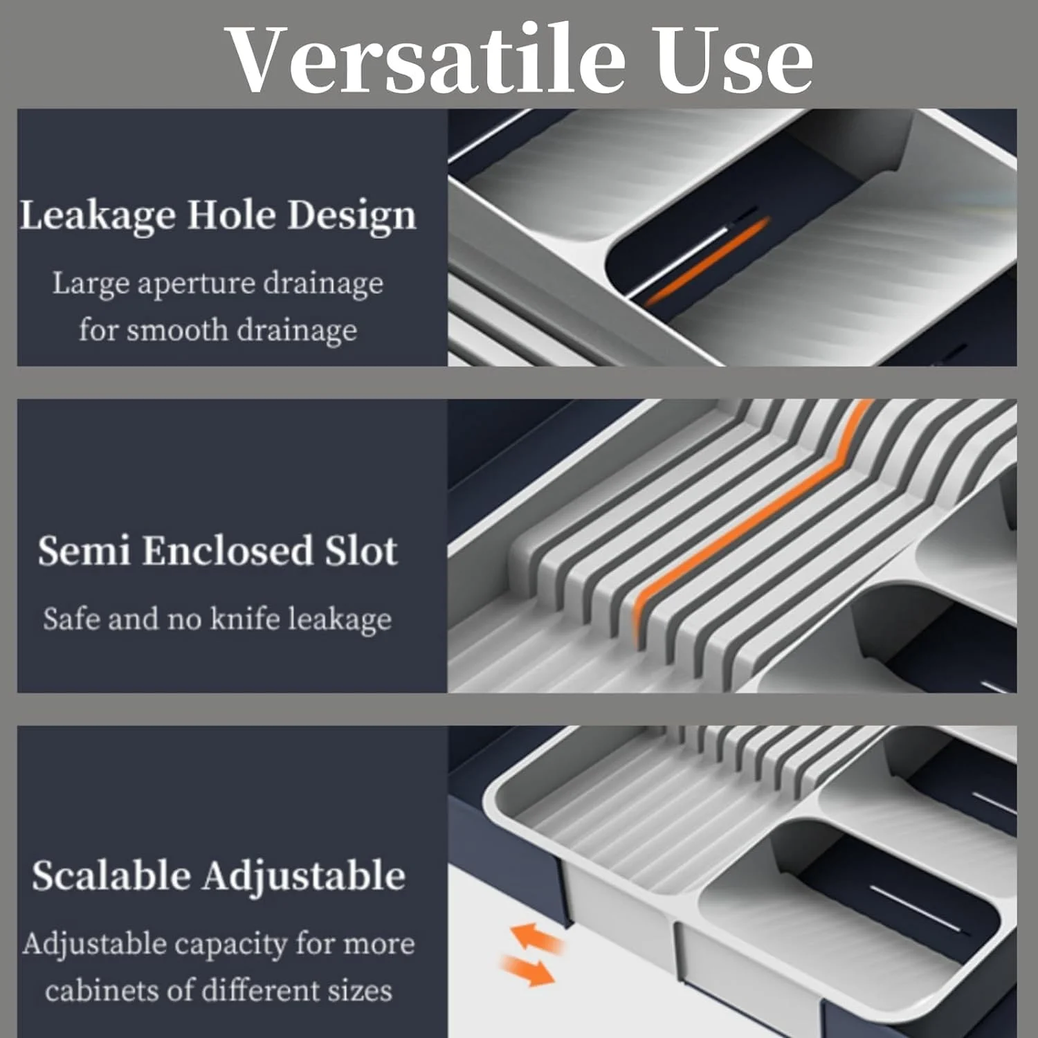 جا قاشقی کشویی آشپزخانه مالوری، ارگانایزر کشو کارد و چنگال قابل گسترش، ارگانایزر وسایل آشپزخانه، قفسه کارد و چنگال، ارگانایزر کشو لوازم نقره ای، نگهداری آشپزخانه برای کارد و چنگال، ظروف و ابزار